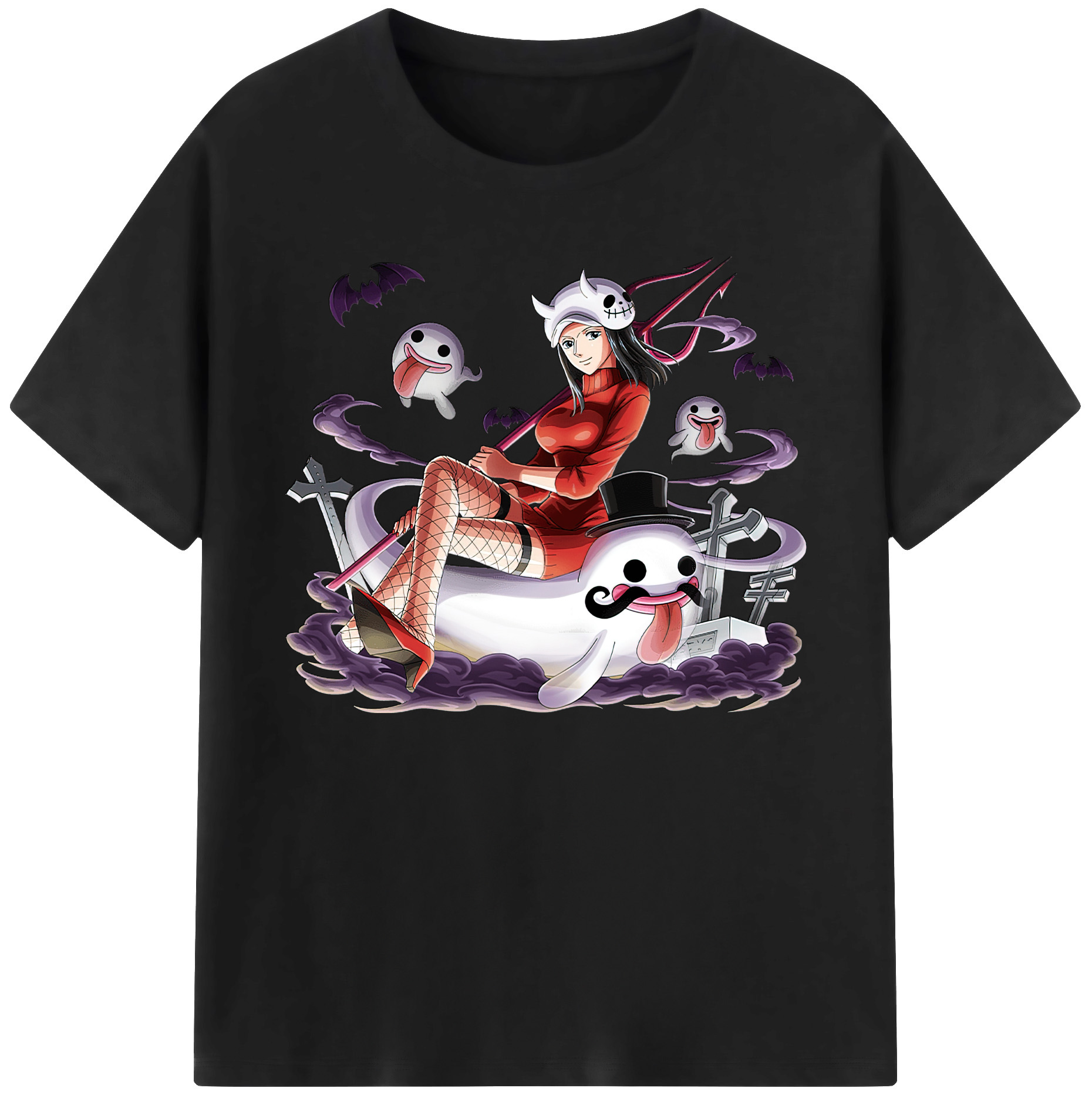 ワンピース ニコ・ロビン ONE PIECE Nico Robin 綿100％ メンズ半袖Tシャツ｜肌触りやわらか＆通気性