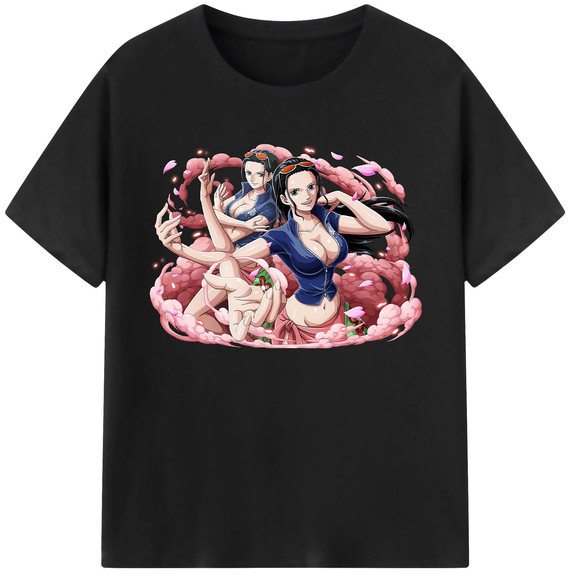 ワンピース ニコ・ロビン ONE PIECE Nico Robin 綿100％ メンズ半袖Tシャツ｜肌触りやわらか＆通気性