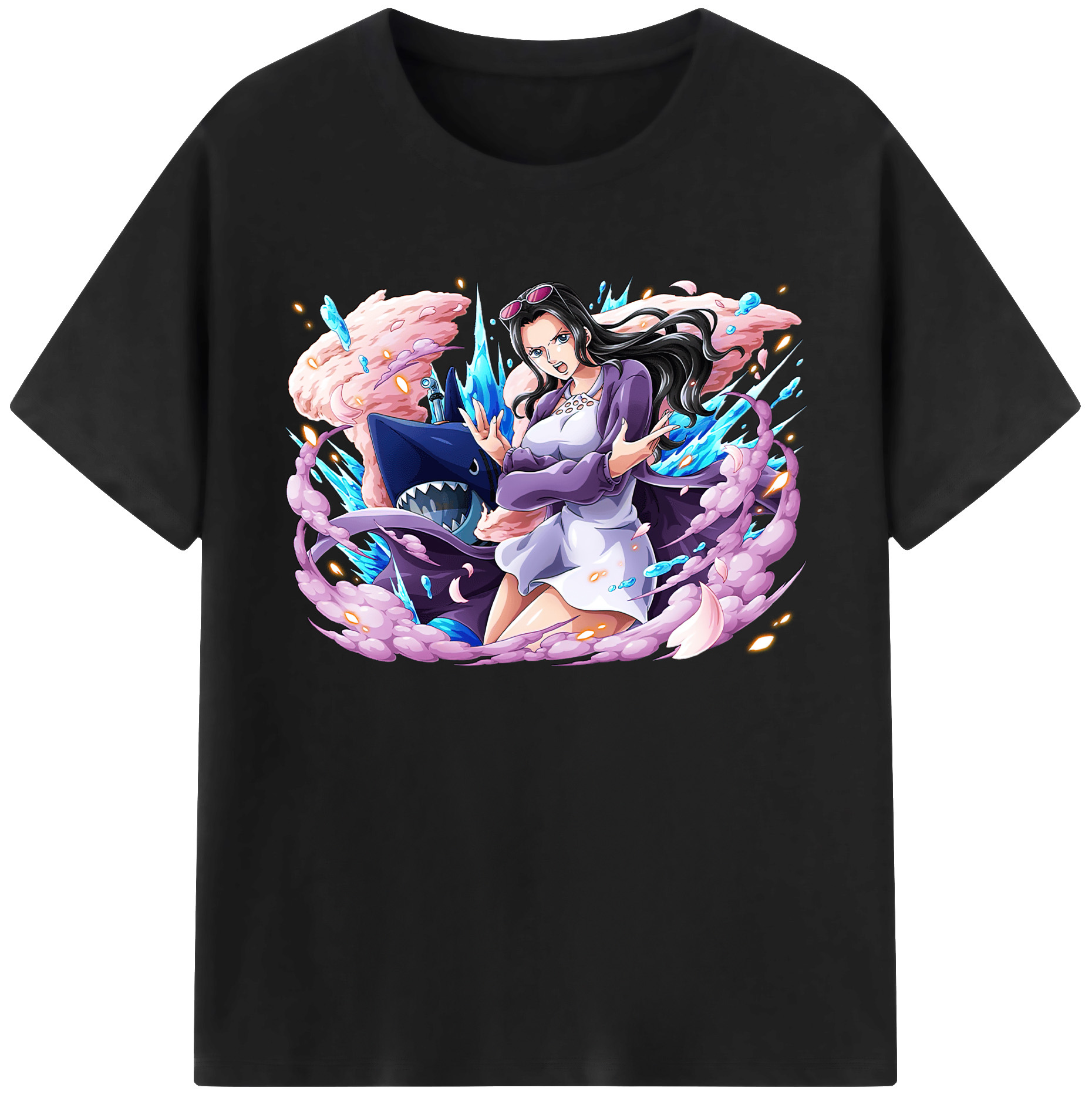 ワンピース ニコ・ロビン ONE PIECE Nico Robin 綿100％ メンズ半袖Tシャツ｜肌触りやわらか＆通気性