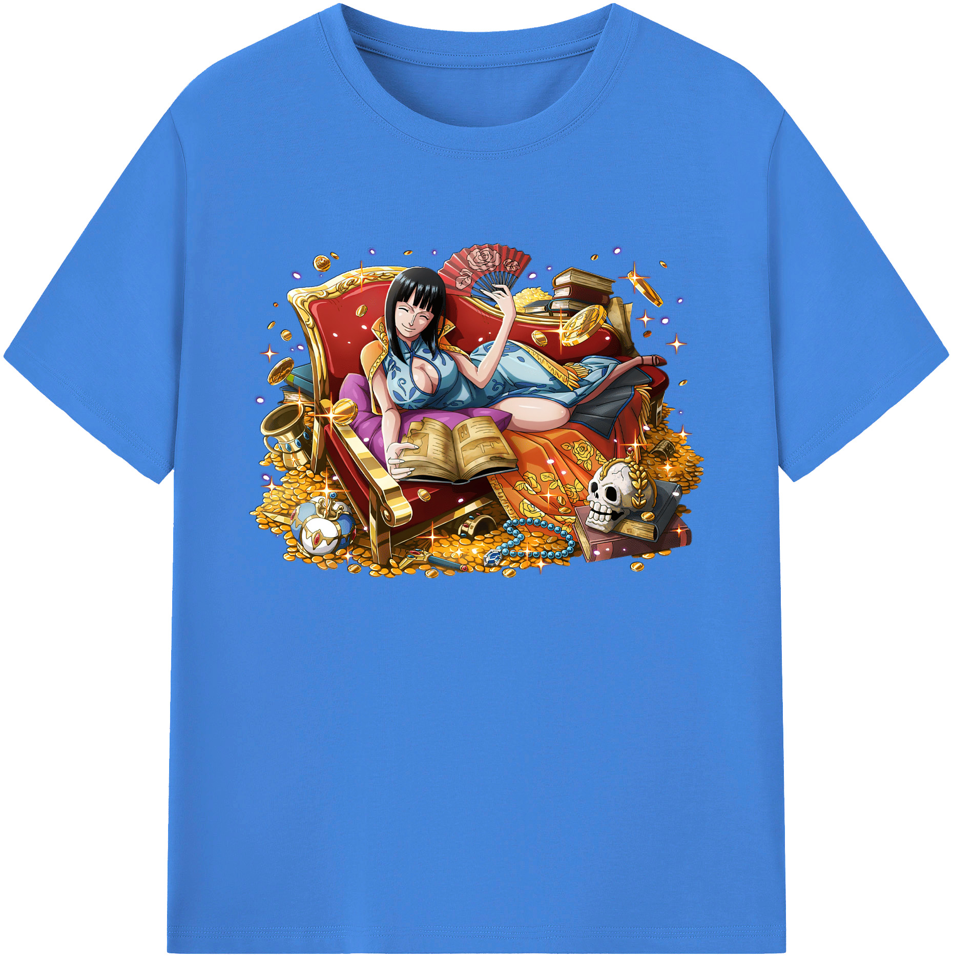 ワンピース ニコ・ロビン ONE PIECE Nico Robin 綿100％ メンズ半袖Tシャツ｜肌触りやわらか＆通気性
