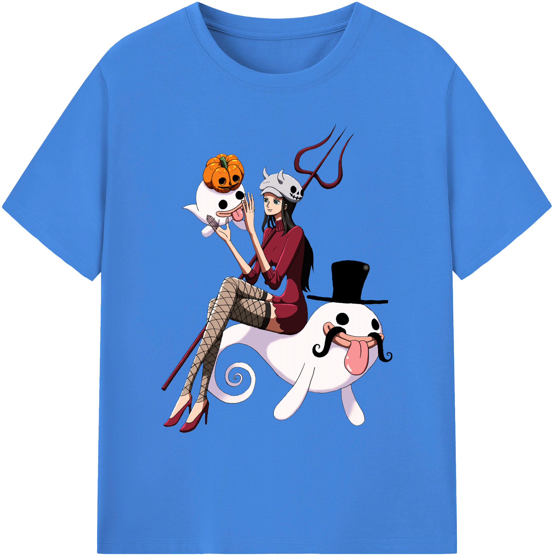 ワンピース ニコ・ロビン ONE PIECE Nico Robin 綿100％ メンズ半袖Tシャツ｜肌触りやわらか＆通気性