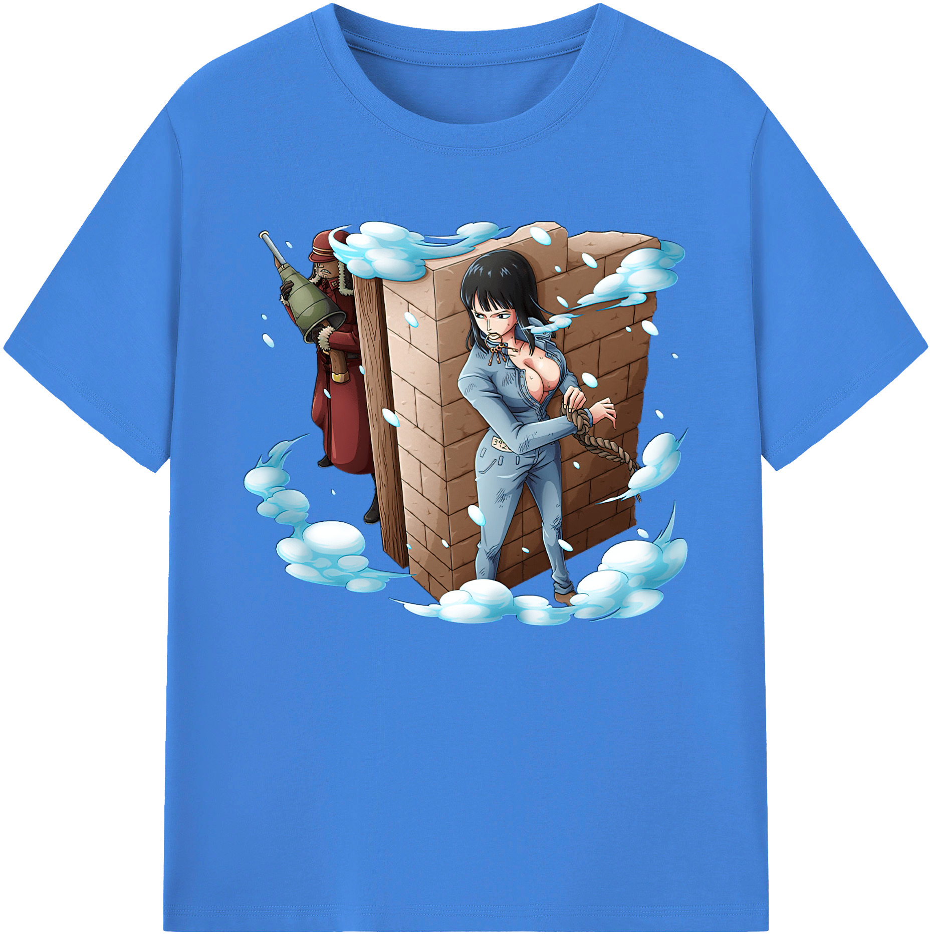ワンピース ニコ・ロビン ONE PIECE Nico Robin 綿100％ メンズ半袖Tシャツ｜肌触りやわらか＆通気性