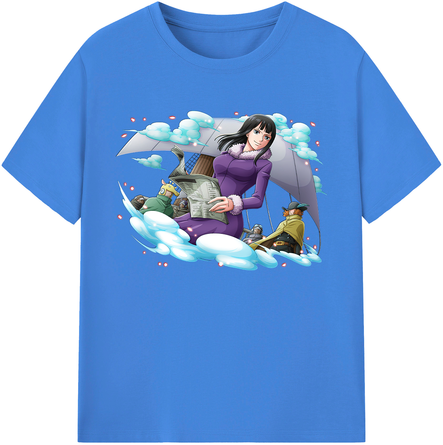 ワンピース ニコ・ロビン ONE PIECE Nico Robin 綿100％ メンズ半袖Tシャツ｜肌触りやわらか＆通気性