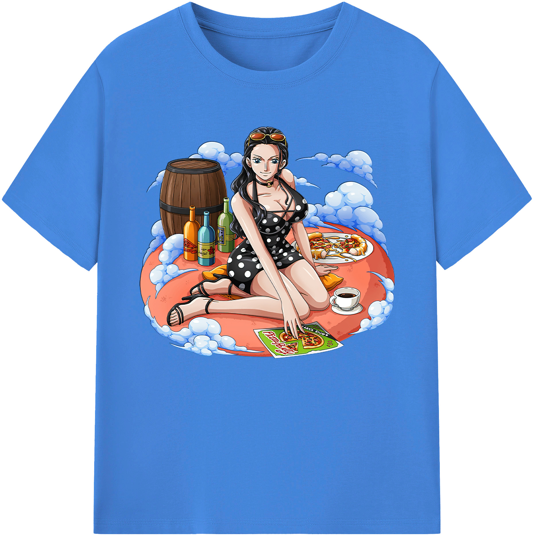 ワンピース ニコ・ロビン ONE PIECE Nico Robin 綿100％ メンズ半袖Tシャツ｜肌触りやわらか＆通気性