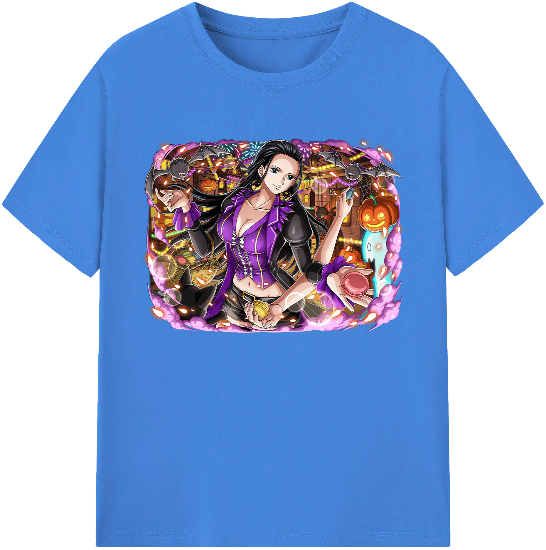 ワンピース ニコ・ロビン ONE PIECE Nico Robin 綿100％ メンズ半袖Tシャツ｜肌触りやわらか＆通気性