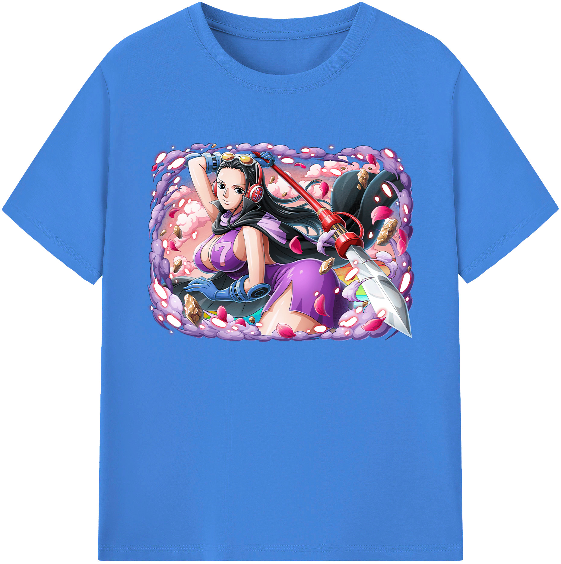 ワンピース ニコ・ロビン ONE PIECE Nico Robin 綿100％ メンズ半袖Tシャツ｜肌触りやわらか＆通気性
