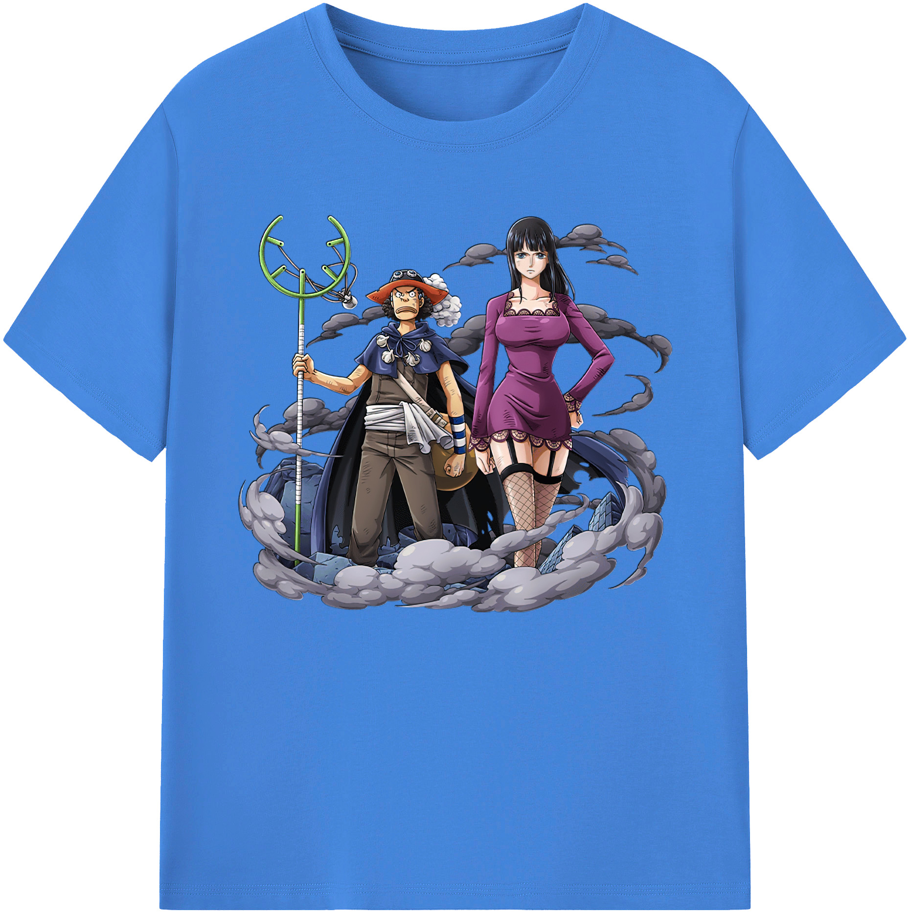 ワンピース ニコ・ロビン ONE PIECE Nico Robin 綿100％ メンズ半袖Tシャツ｜肌触りやわらか＆通気性