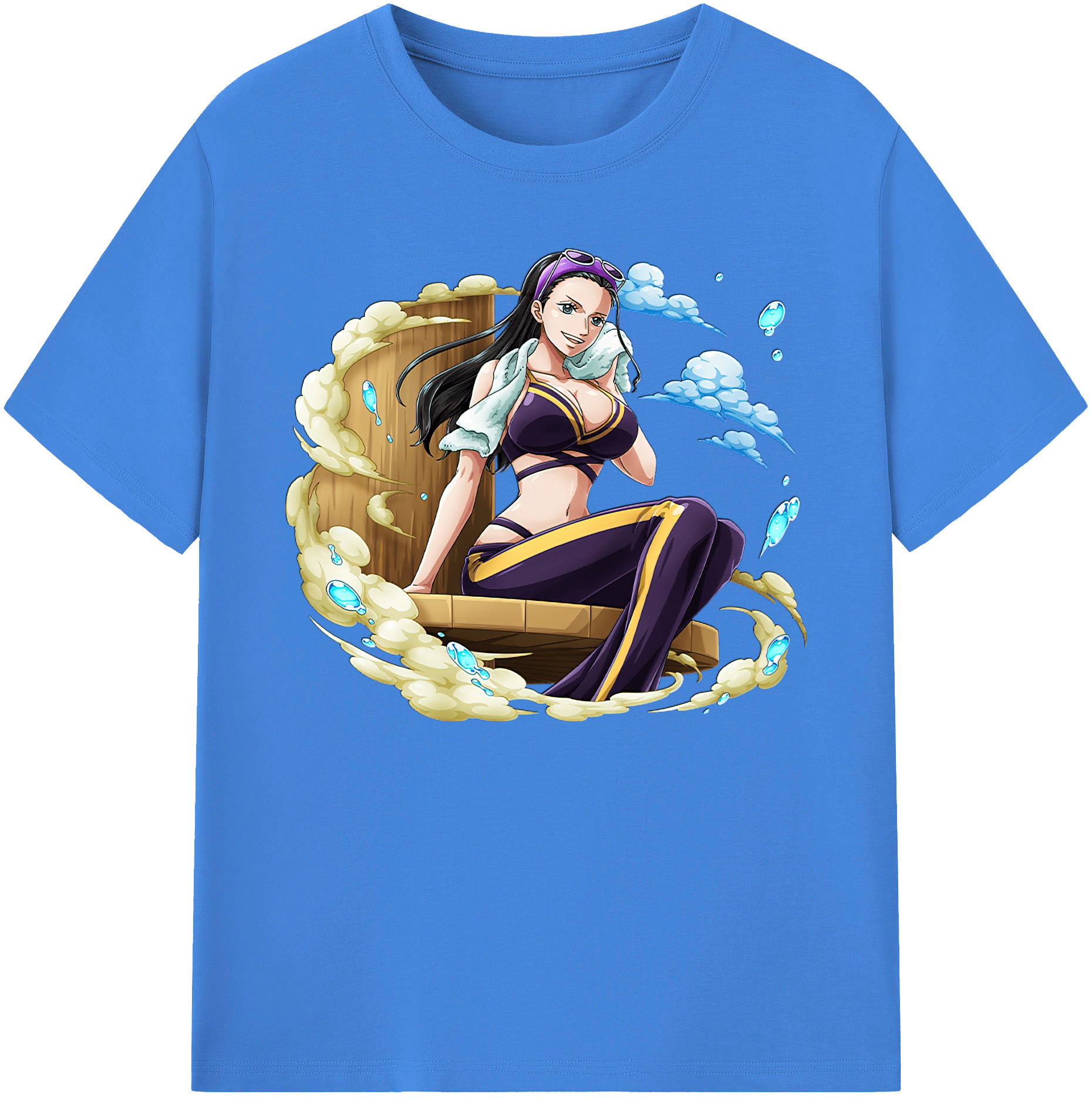 ワンピース ニコ・ロビン ONE PIECE Nico Robin 綿100％ メンズ半袖Tシャツ｜肌触りやわらか＆通気性