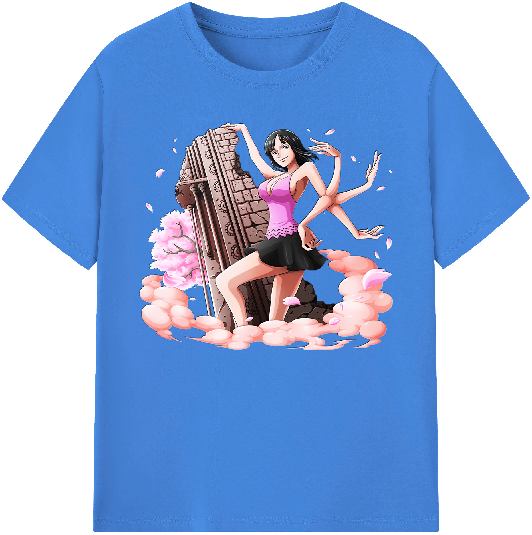 ワンピース ニコ・ロビン ONE PIECE Nico Robin 綿100％ メンズ半袖Tシャツ｜肌触りやわらか＆通気性