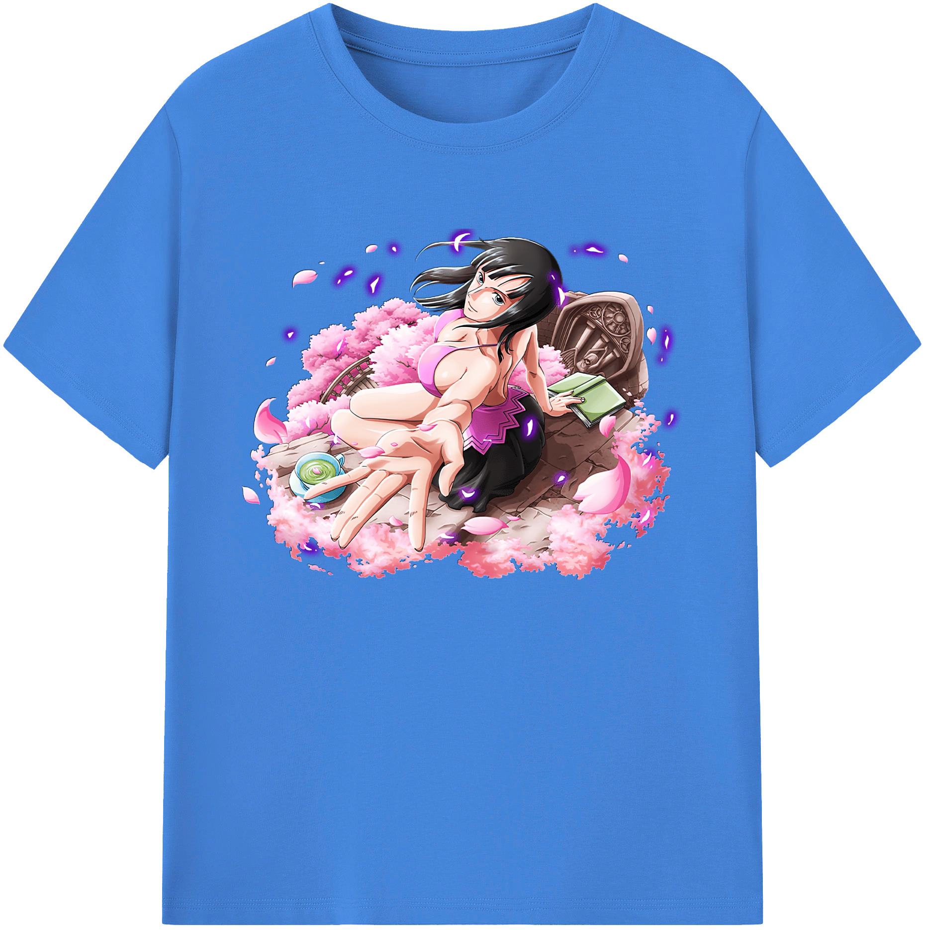 ワンピース ニコ・ロビン ONE PIECE Nico Robin 綿100％ メンズ半袖Tシャツ｜肌触りやわらか＆通気性