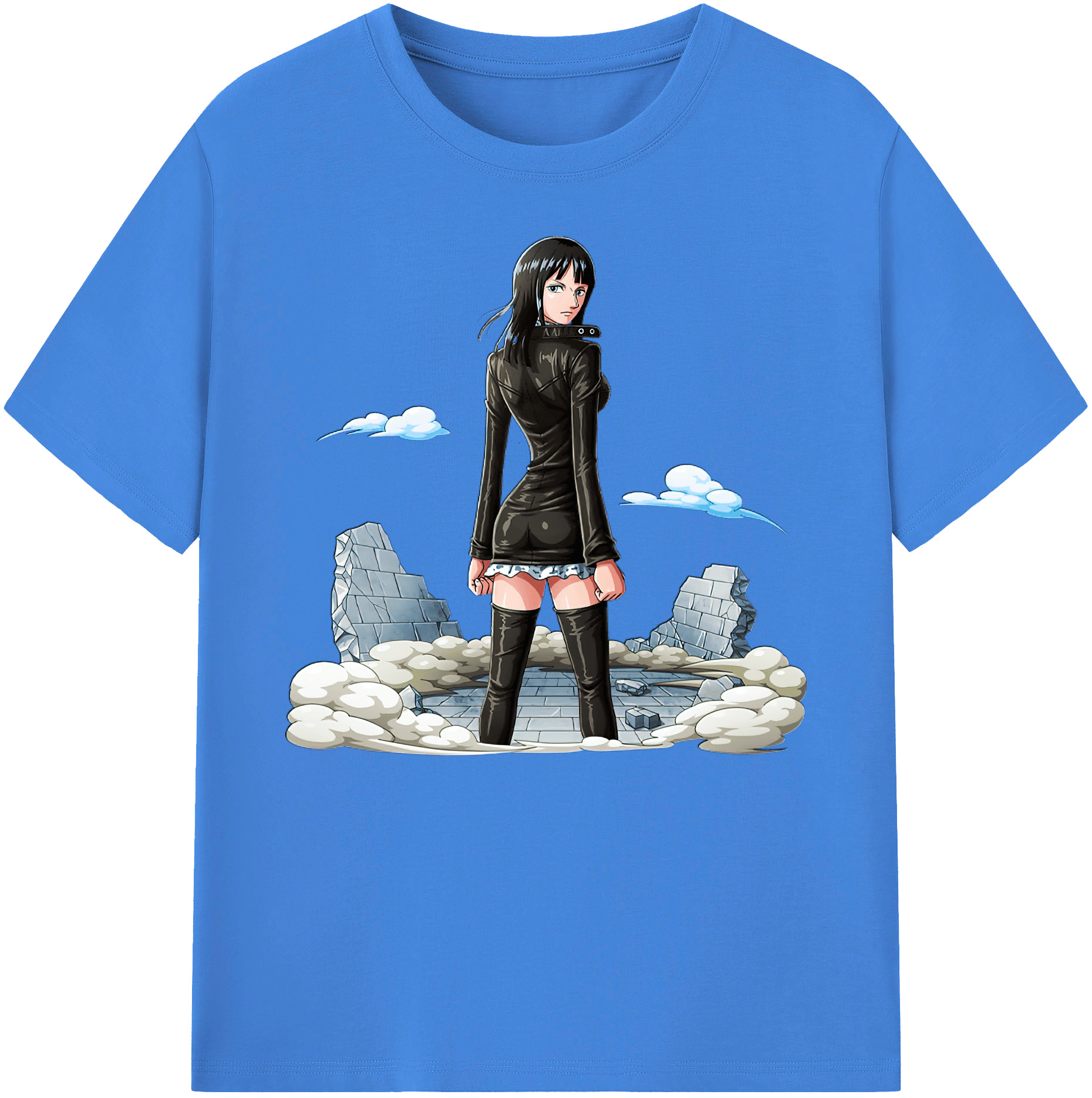 ワンピース ニコ・ロビン ONE PIECE Nico Robin 綿100％ メンズ半袖Tシャツ｜肌触りやわらか＆通気性