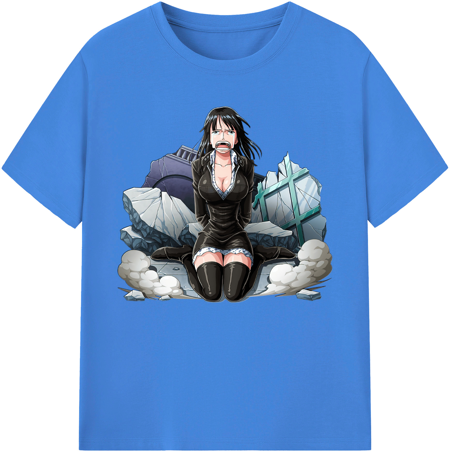 ワンピース ニコ・ロビン ONE PIECE Nico Robin 綿100％ メンズ半袖Tシャツ｜肌触りやわらか＆通気性