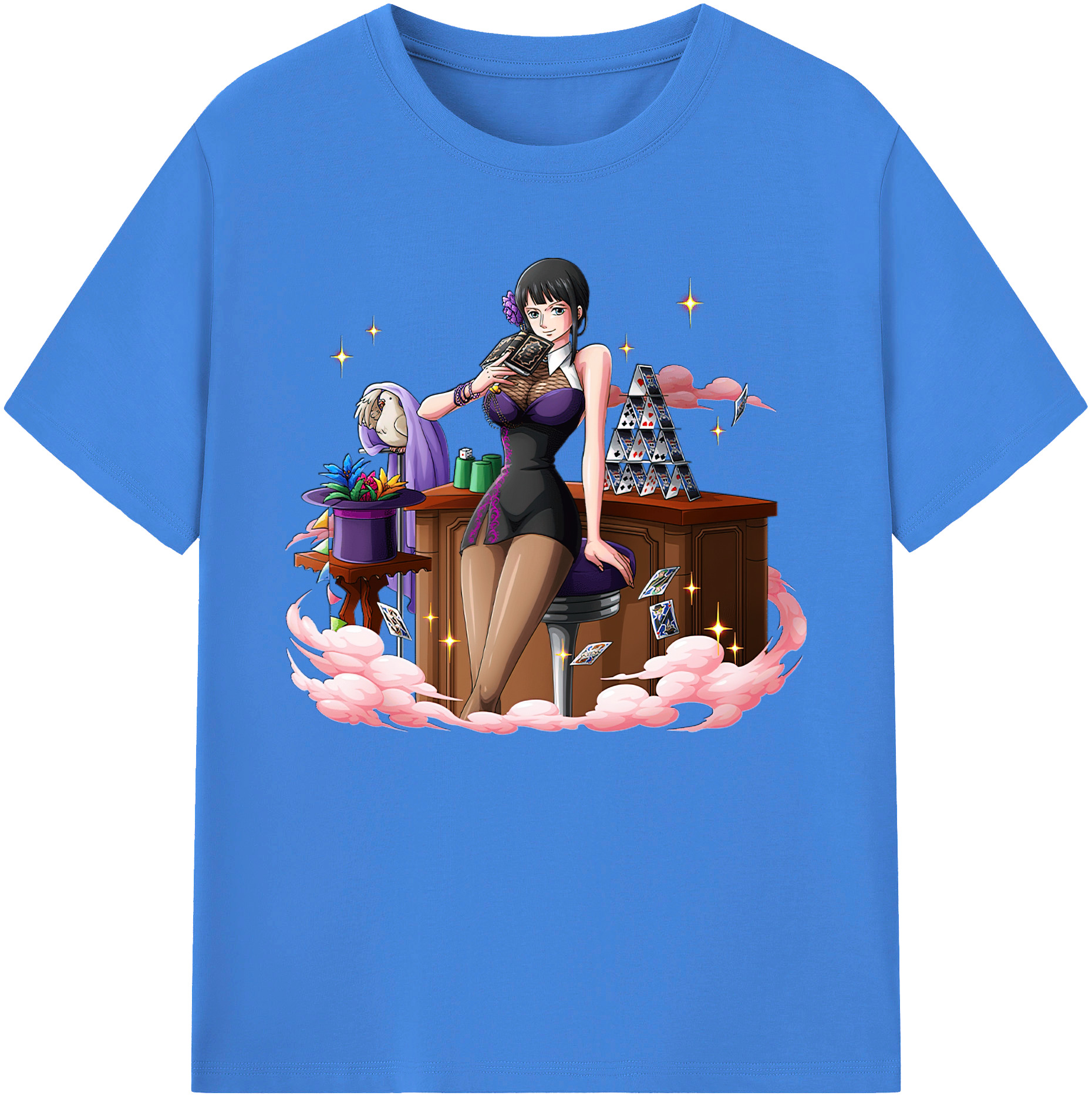 ワンピース ニコ・ロビン ONE PIECE Nico Robin 綿100％ メンズ半袖Tシャツ｜肌触りやわらか＆通気性
