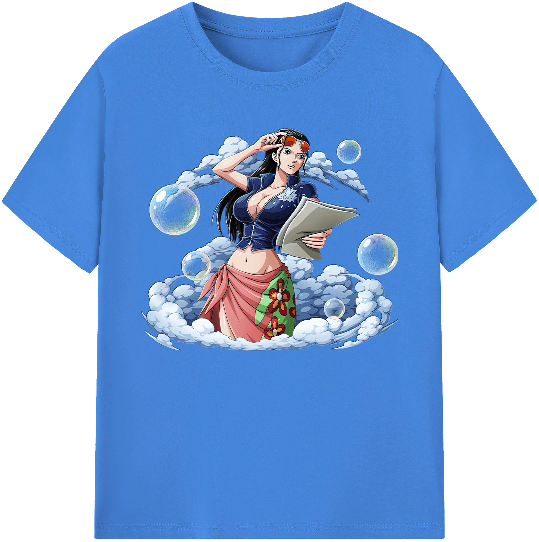 ワンピース ニコ・ロビン ONE PIECE Nico Robin 綿100％ メンズ半袖Tシャツ｜肌触りやわらか＆通気性
