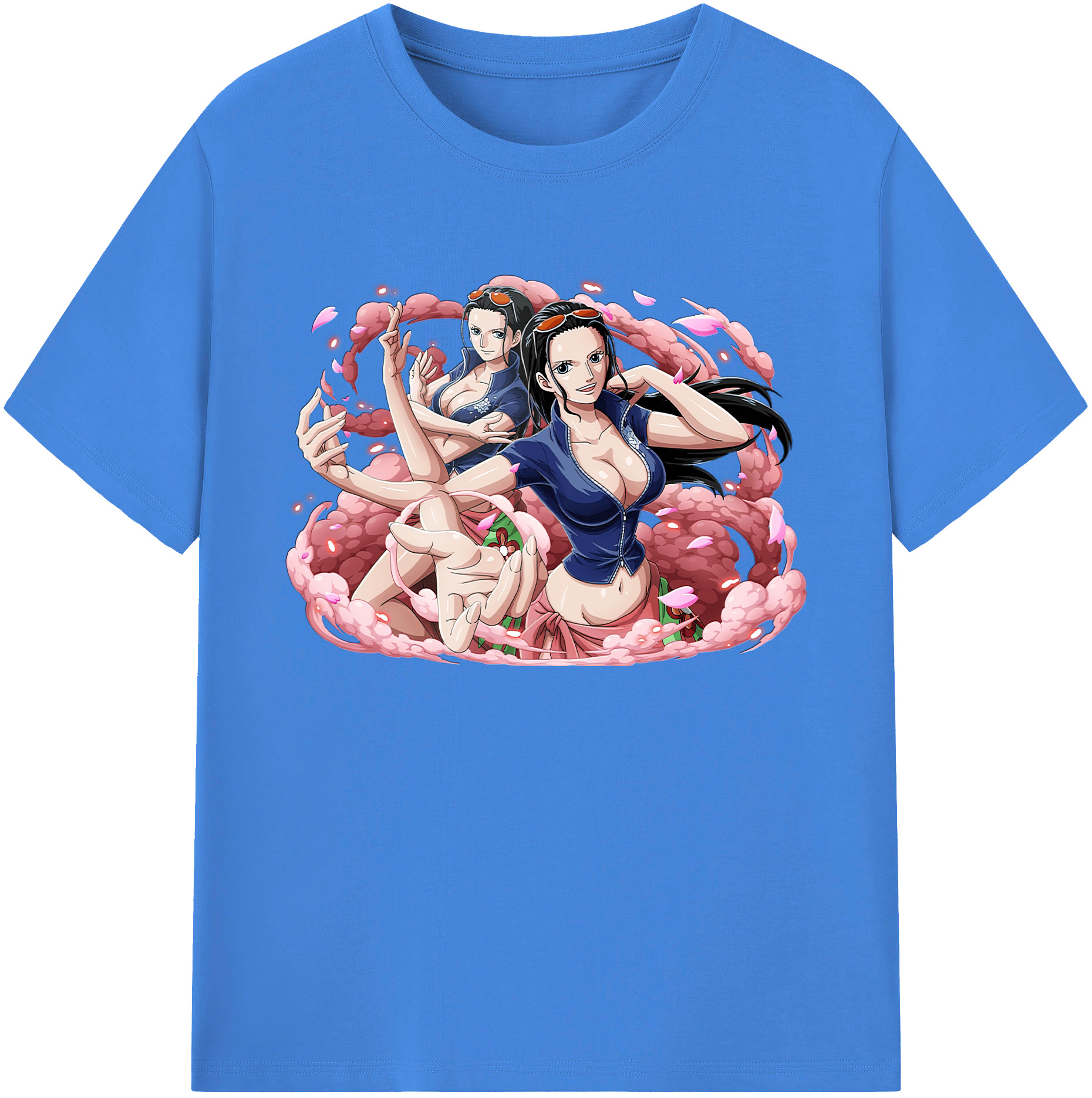 ワンピース ニコ・ロビン ONE PIECE Nico Robin 綿100％ メンズ半袖Tシャツ｜肌触りやわらか＆通気性