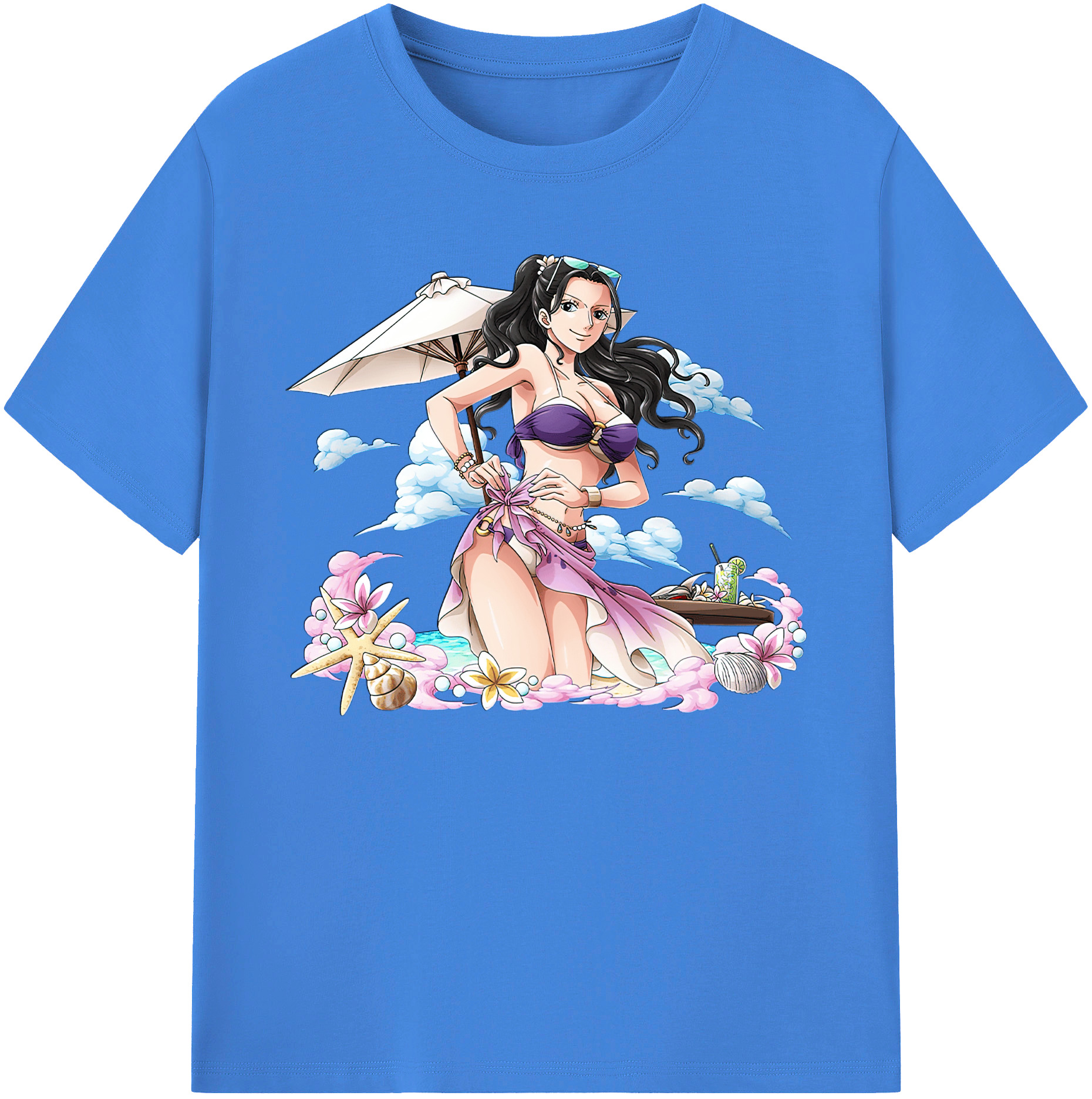 ワンピース ニコ・ロビン ONE PIECE Nico Robin 綿100％ メンズ半袖Tシャツ｜肌触りやわらか＆通気性