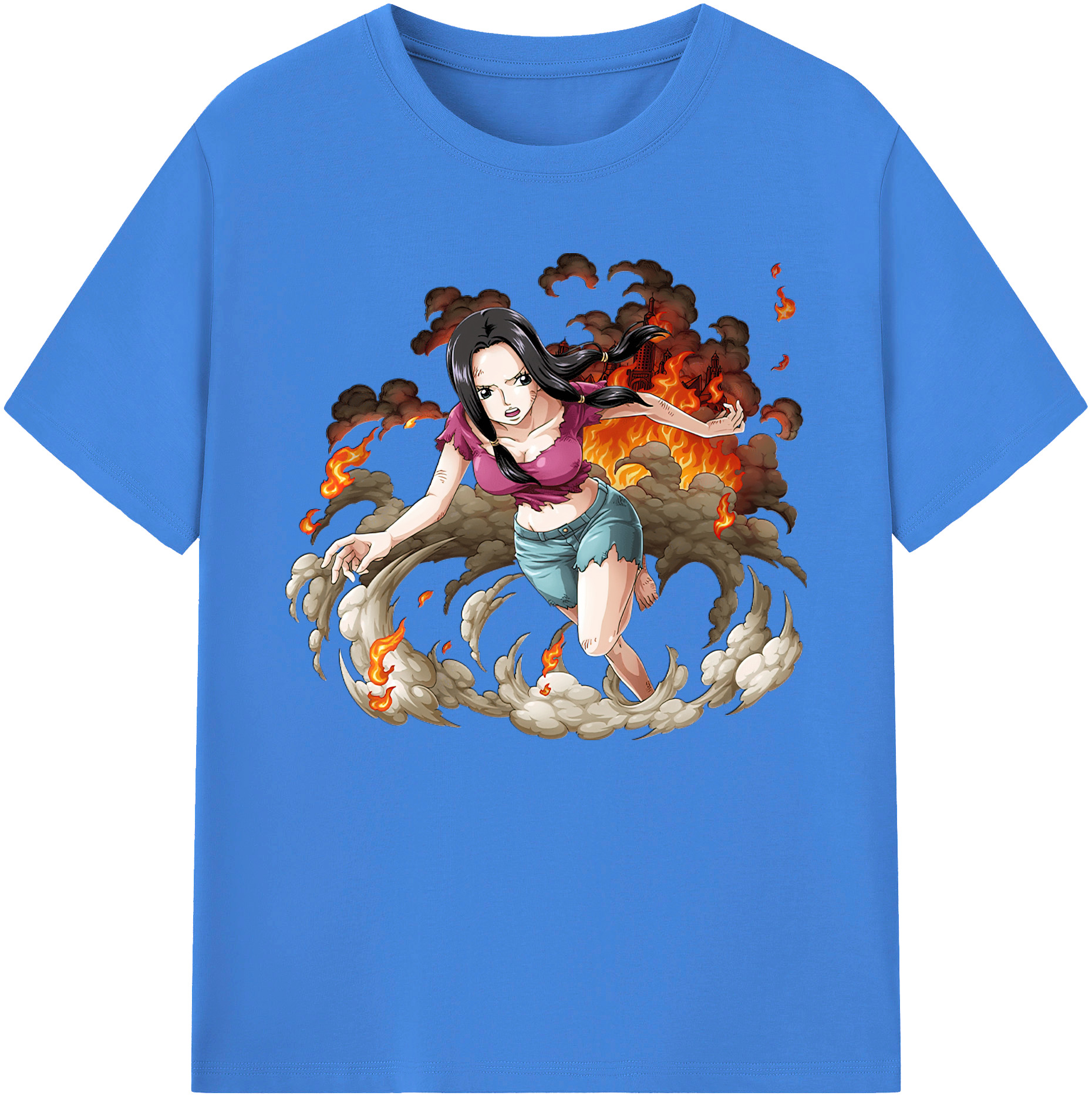 ワンピース ニコ・ロビン ONE PIECE Nico Robin 綿100％ メンズ半袖Tシャツ｜肌触りやわらか＆通気性