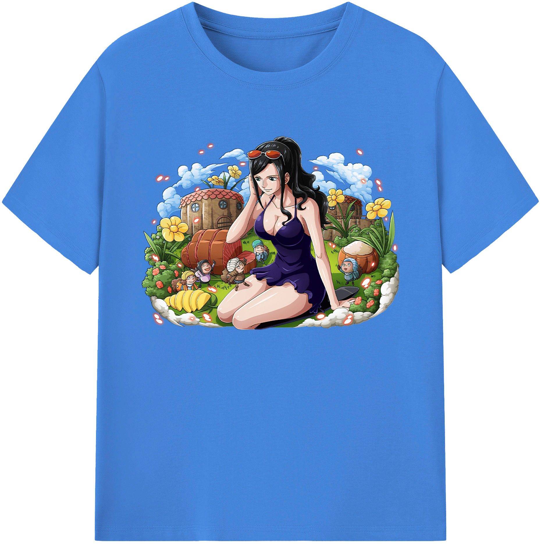 ワンピース ニコ・ロビン ONE PIECE Nico Robin 綿100％ メンズ半袖Tシャツ｜肌触りやわらか＆通気性