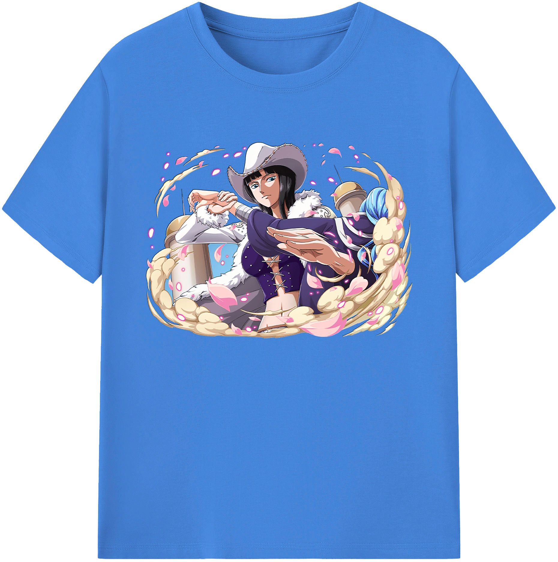 ワンピース ニコ・ロビン ONE PIECE Nico Robin 綿100％ メンズ半袖Tシャツ｜肌触りやわらか＆通気性