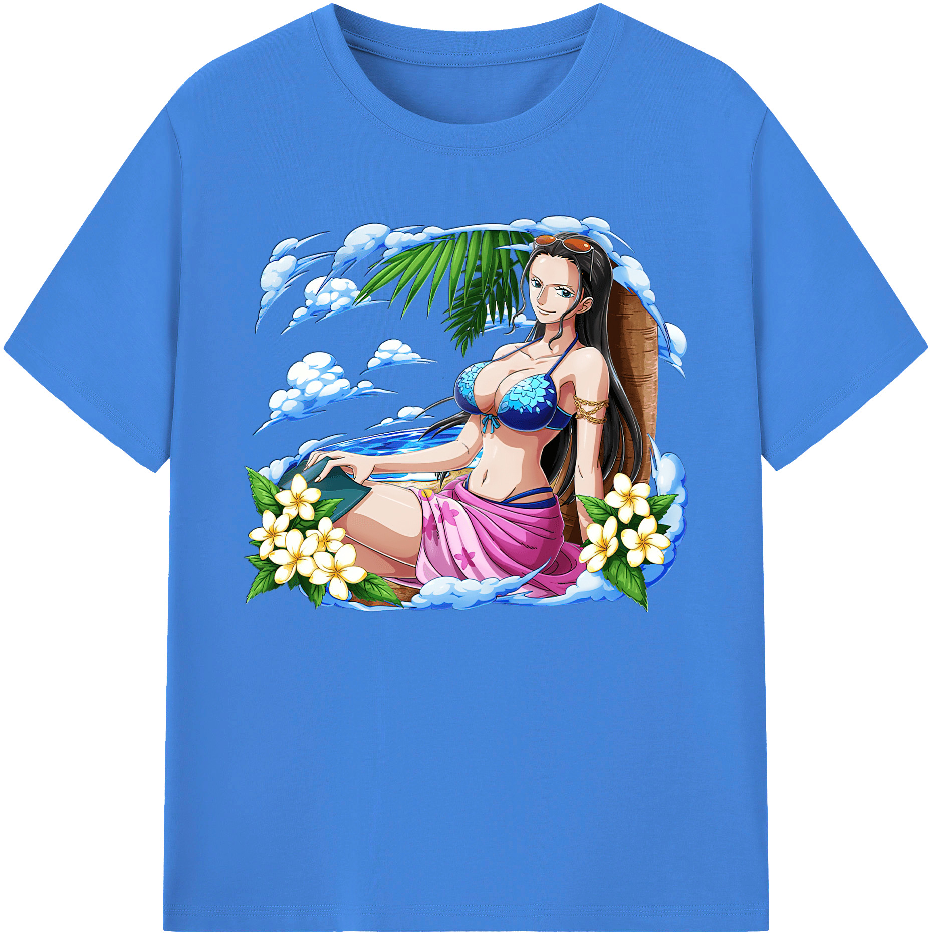 ワンピース ニコ・ロビン ONE PIECE Nico Robin 綿100％ メンズ半袖Tシャツ｜肌触りやわらか＆通気性