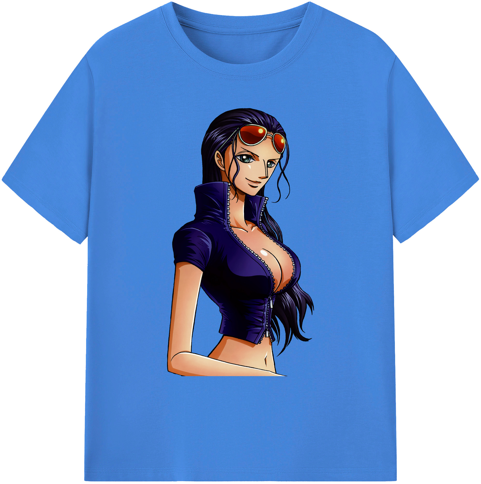 ワンピース ニコ・ロビン ONE PIECE Nico Robin 綿100％ メンズ半袖Tシャツ｜肌触りやわらか＆通気性