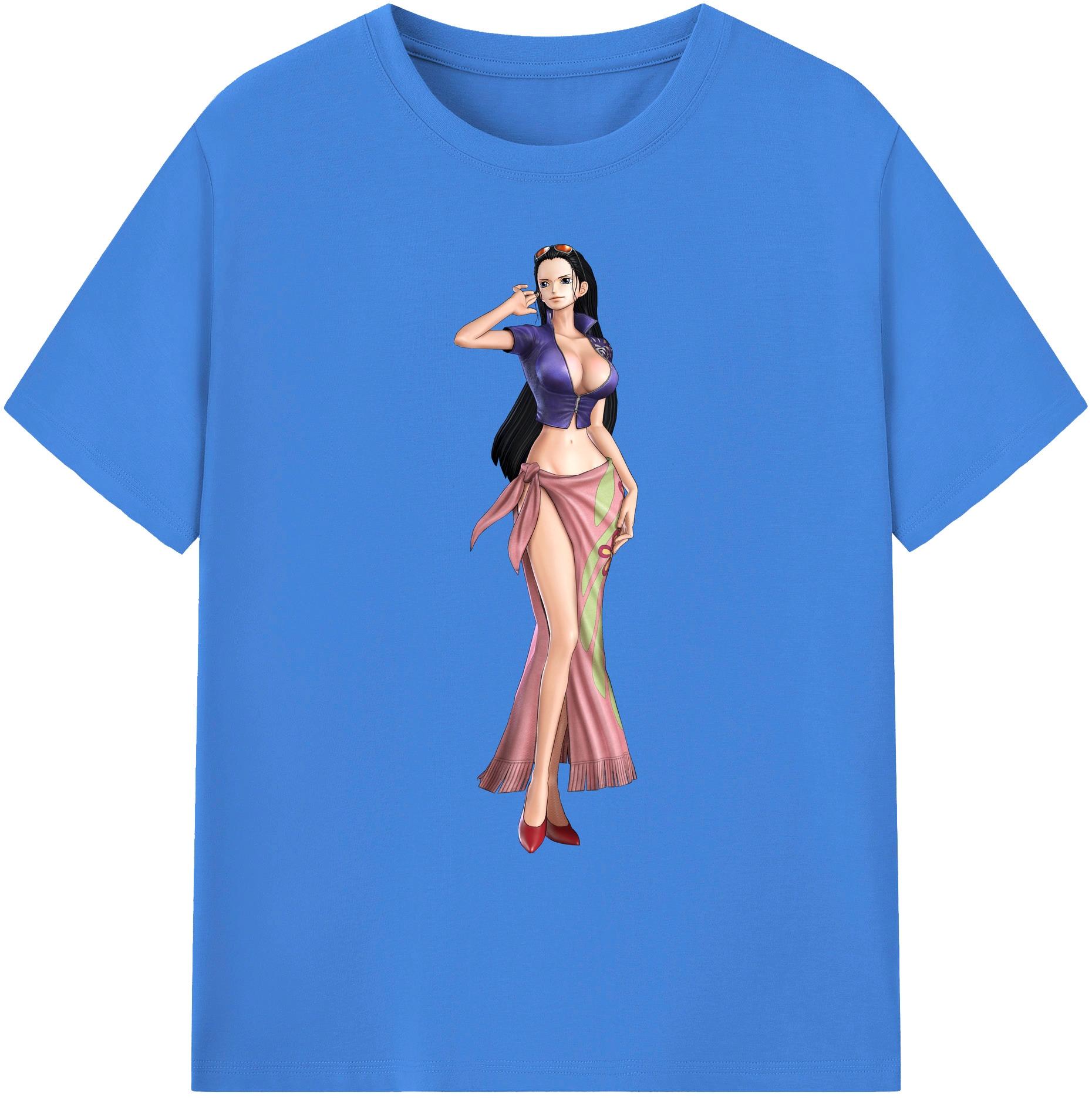 ワンピース ニコ・ロビン ONE PIECE Nico Robin 綿100％ メンズ半袖Tシャツ｜肌触りやわらか＆通気性
