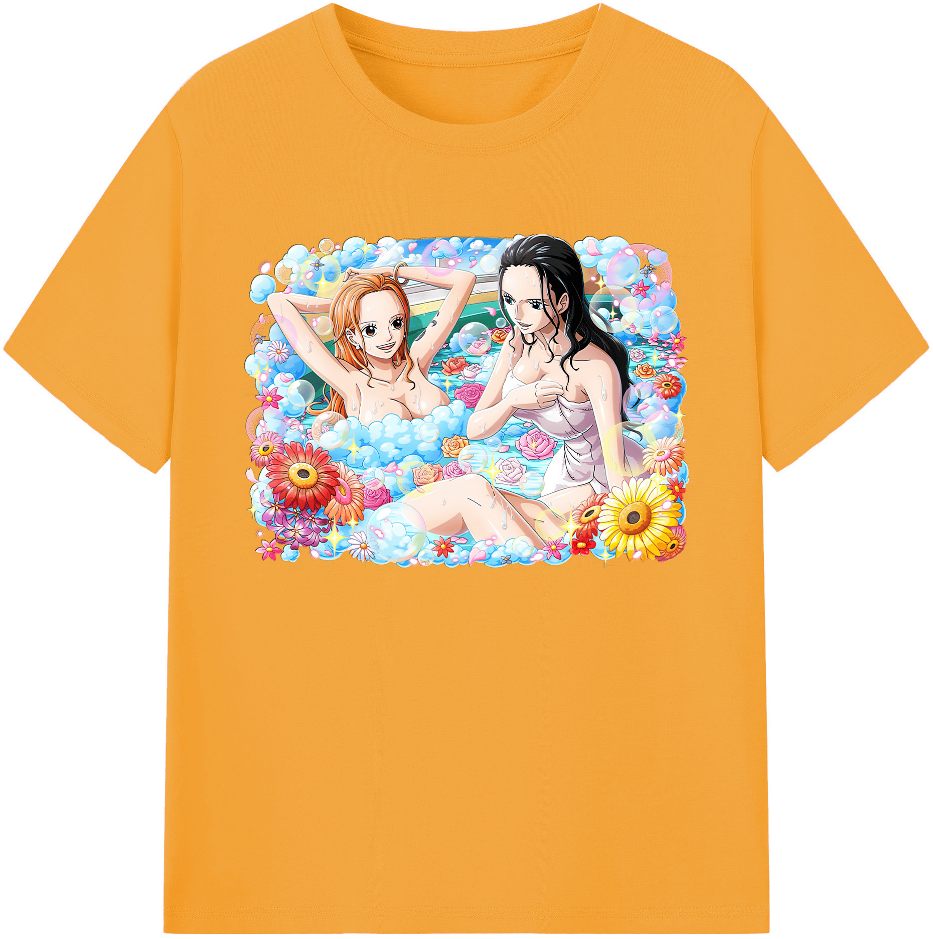 ワンピース ニコ・ロビン ONE PIECE Nico Robin 綿100％ メンズ半袖Tシャツ｜肌触りやわらか＆通気性