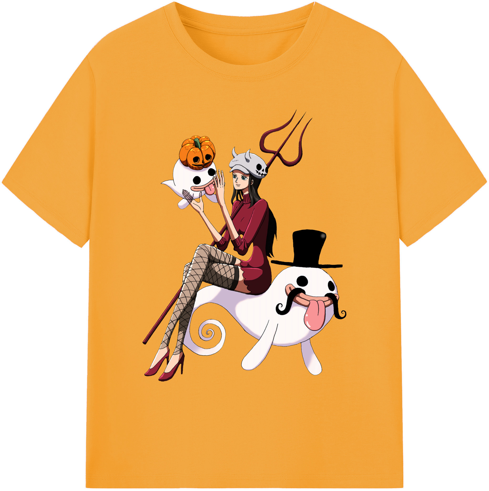 ワンピース ニコ・ロビン ONE PIECE Nico Robin 綿100％ メンズ半袖Tシャツ｜肌触りやわらか＆通気性