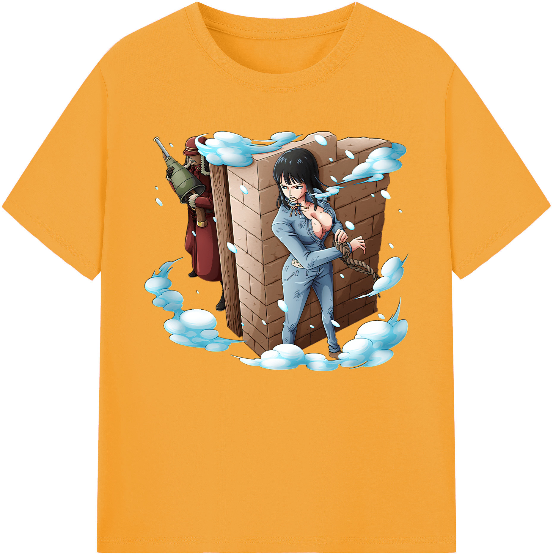 ワンピース ニコ・ロビン ONE PIECE Nico Robin 綿100％ メンズ半袖Tシャツ｜肌触りやわらか＆通気性