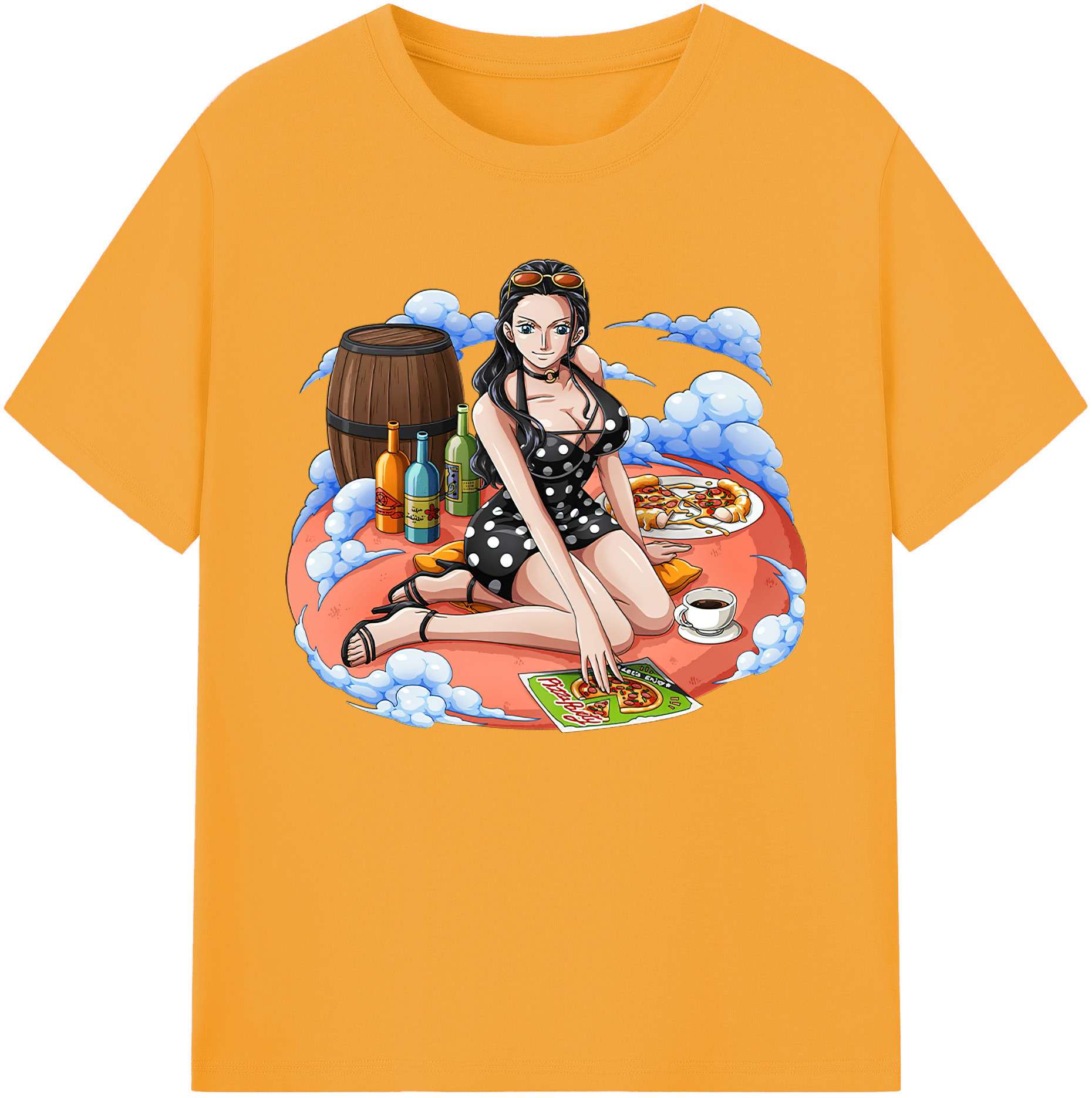 ワンピース ニコ・ロビン ONE PIECE Nico Robin 綿100％ メンズ半袖Tシャツ｜肌触りやわらか＆通気性