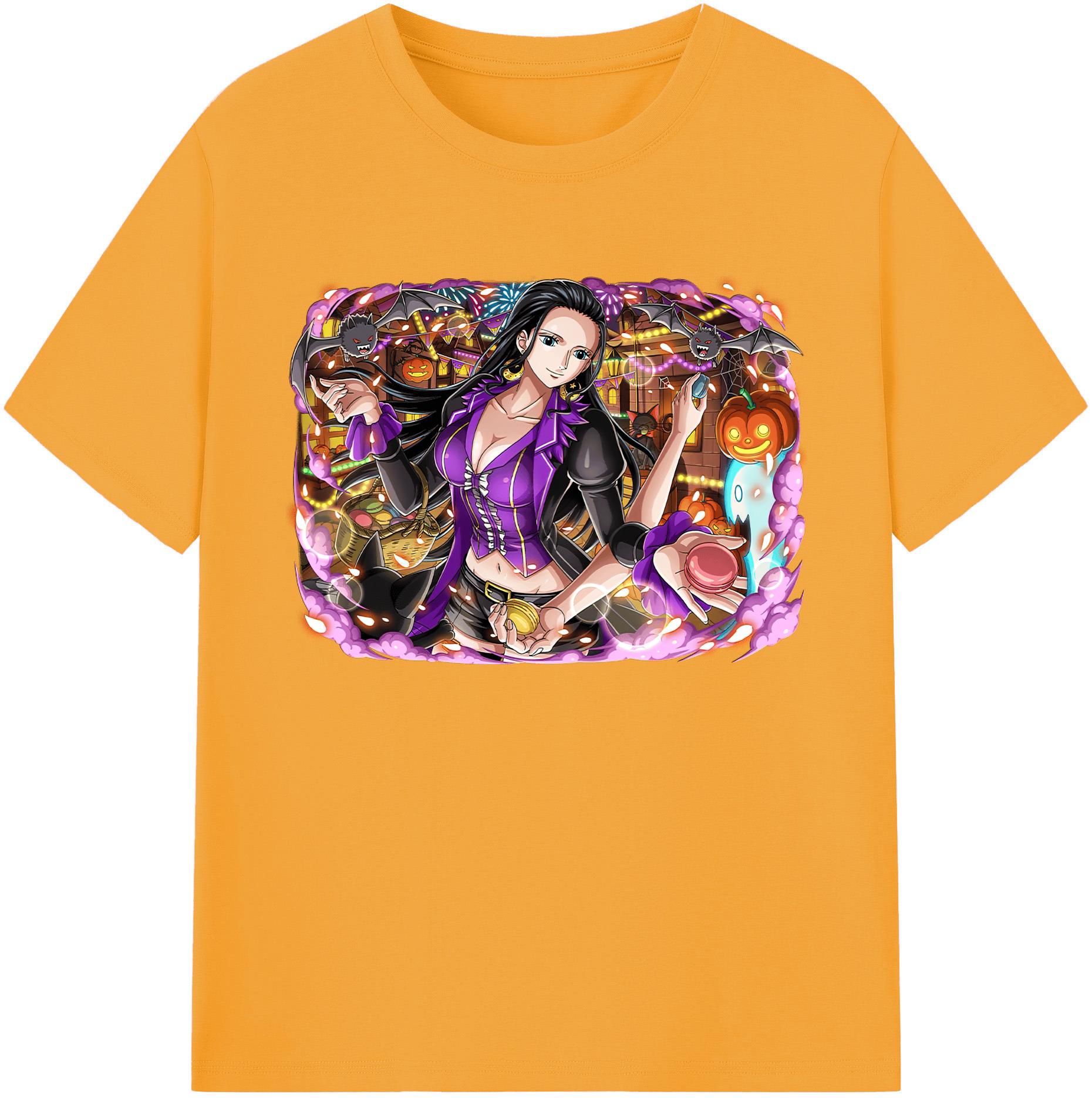 ワンピース ニコ・ロビン ONE PIECE Nico Robin 綿100％ メンズ半袖Tシャツ｜肌触りやわらか＆通気性