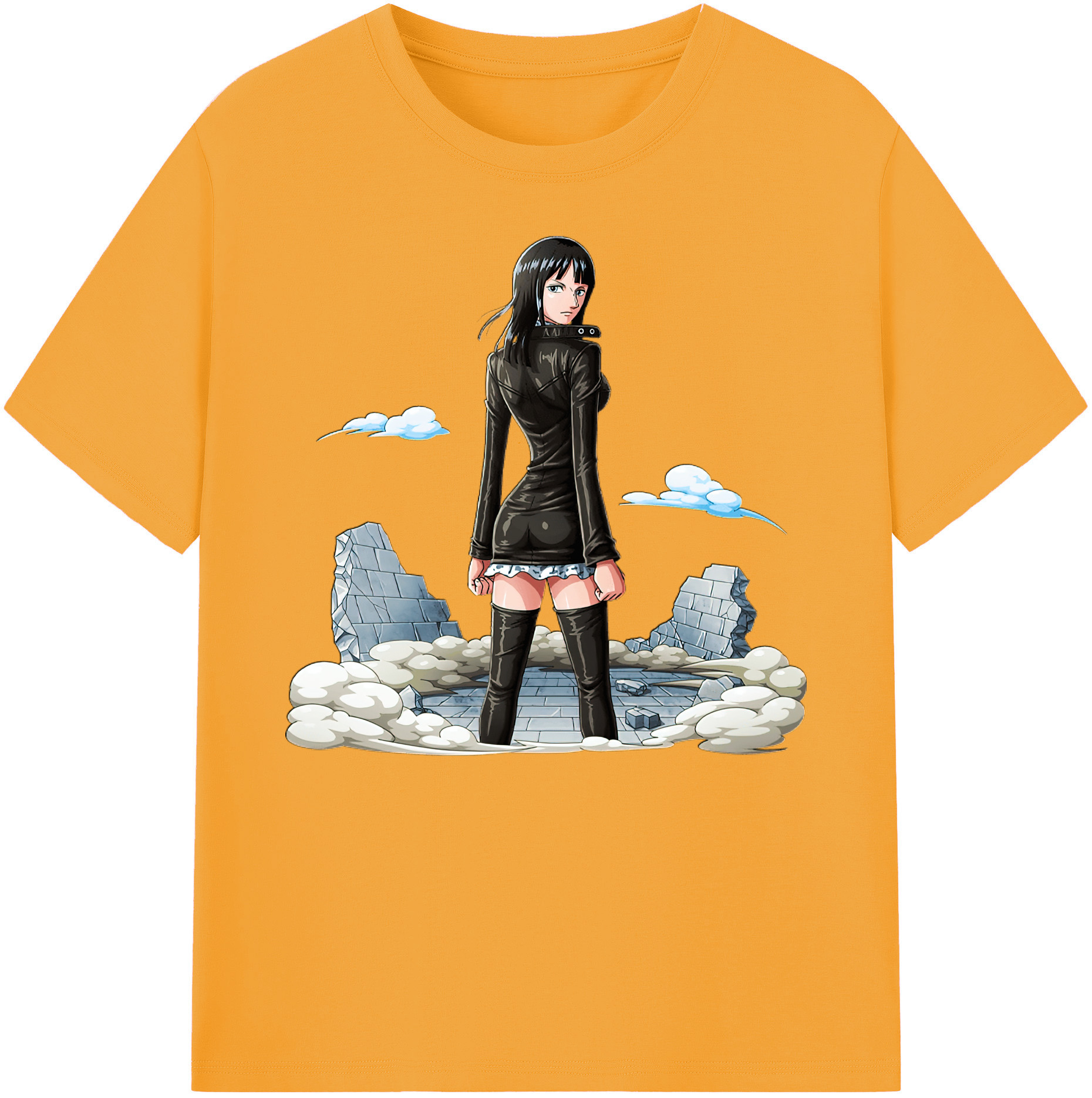 ワンピース ニコ・ロビン ONE PIECE Nico Robin 綿100％ メンズ半袖Tシャツ｜肌触りやわらか＆通気性