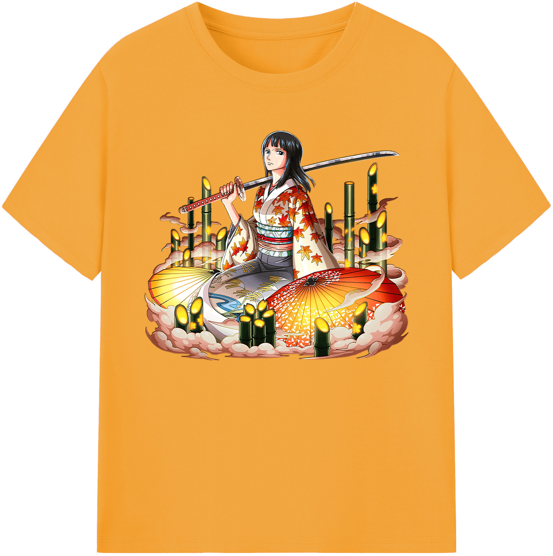 ワンピース ニコ・ロビン ONE PIECE Nico Robin 綿100％ メンズ半袖Tシャツ｜肌触りやわらか＆通気性