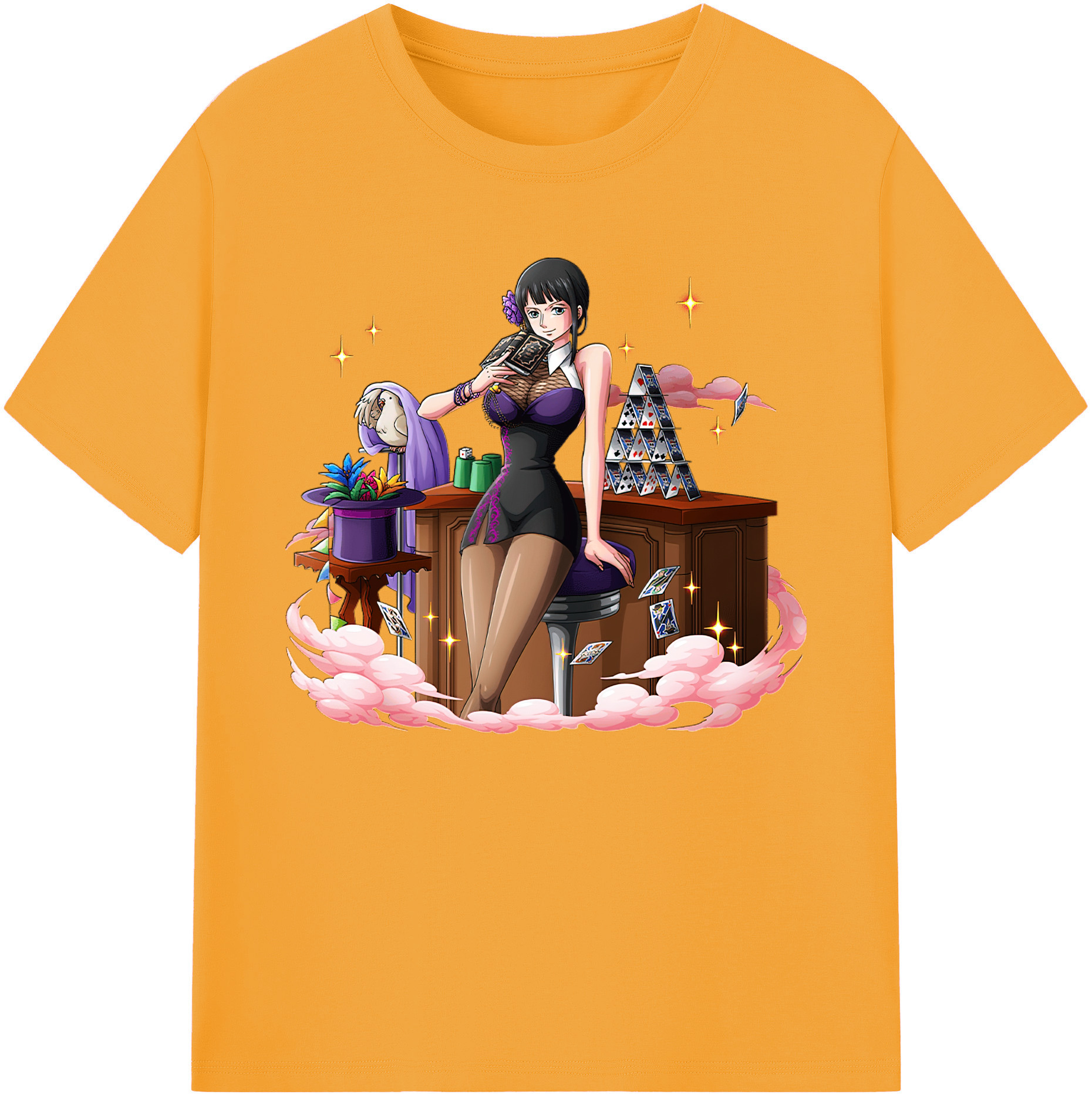 ワンピース ニコ・ロビン ONE PIECE Nico Robin 綿100％ メンズ半袖Tシャツ｜肌触りやわらか＆通気性