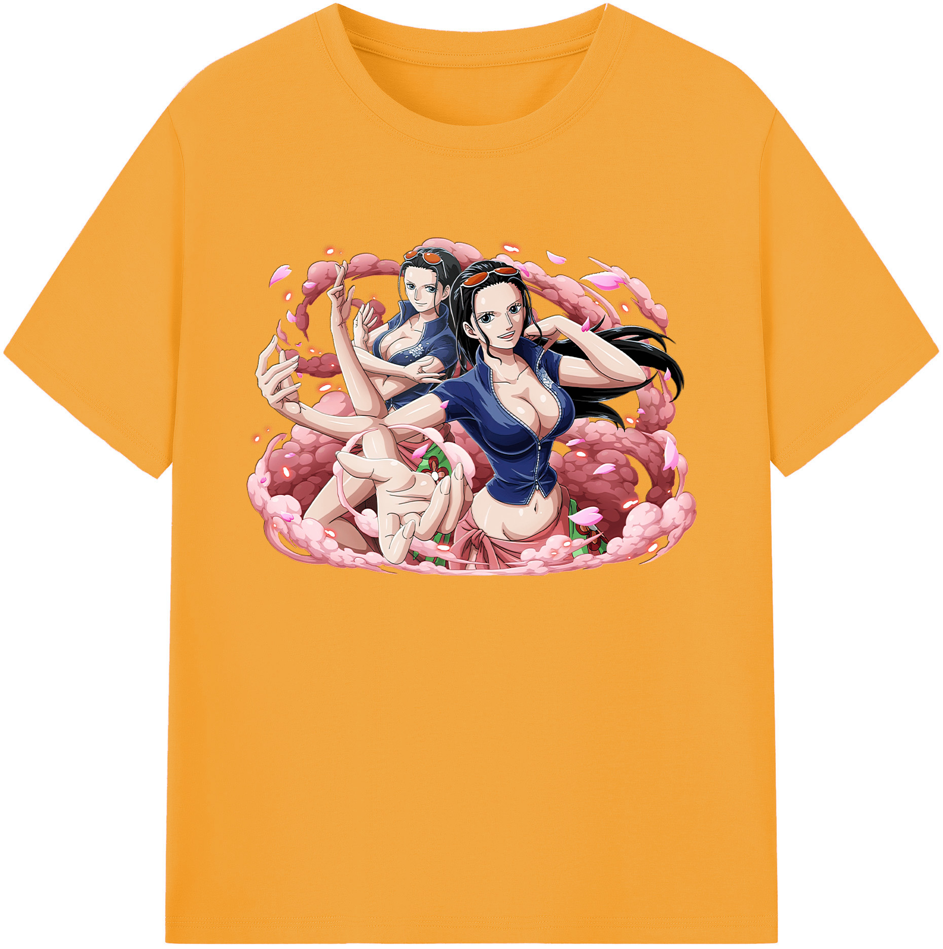 ワンピース ニコ・ロビン ONE PIECE Nico Robin 綿100％ メンズ半袖Tシャツ｜肌触りやわらか＆通気性