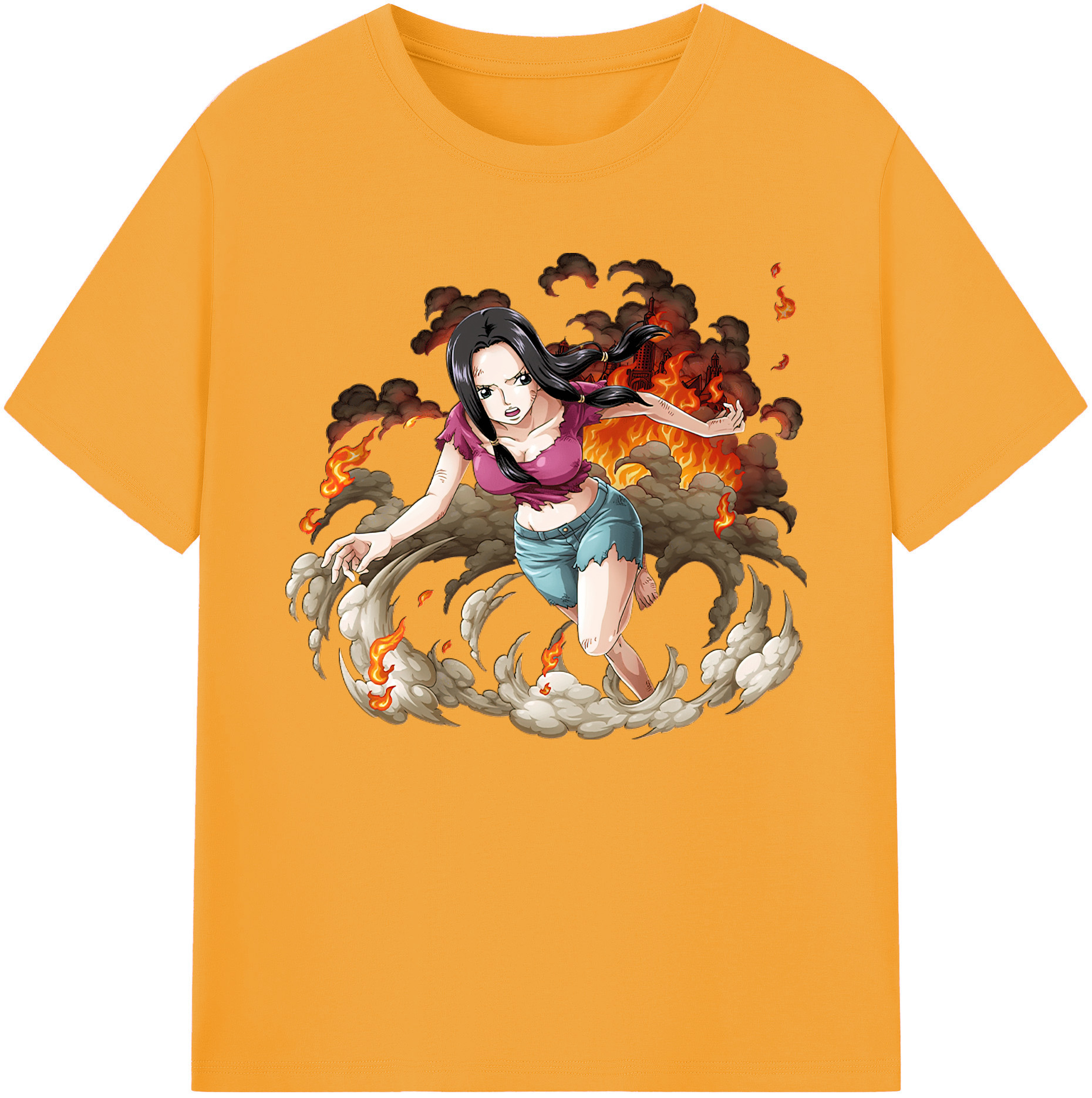 ワンピース ニコ・ロビン ONE PIECE Nico Robin 綿100％ メンズ半袖Tシャツ｜肌触りやわらか＆通気性