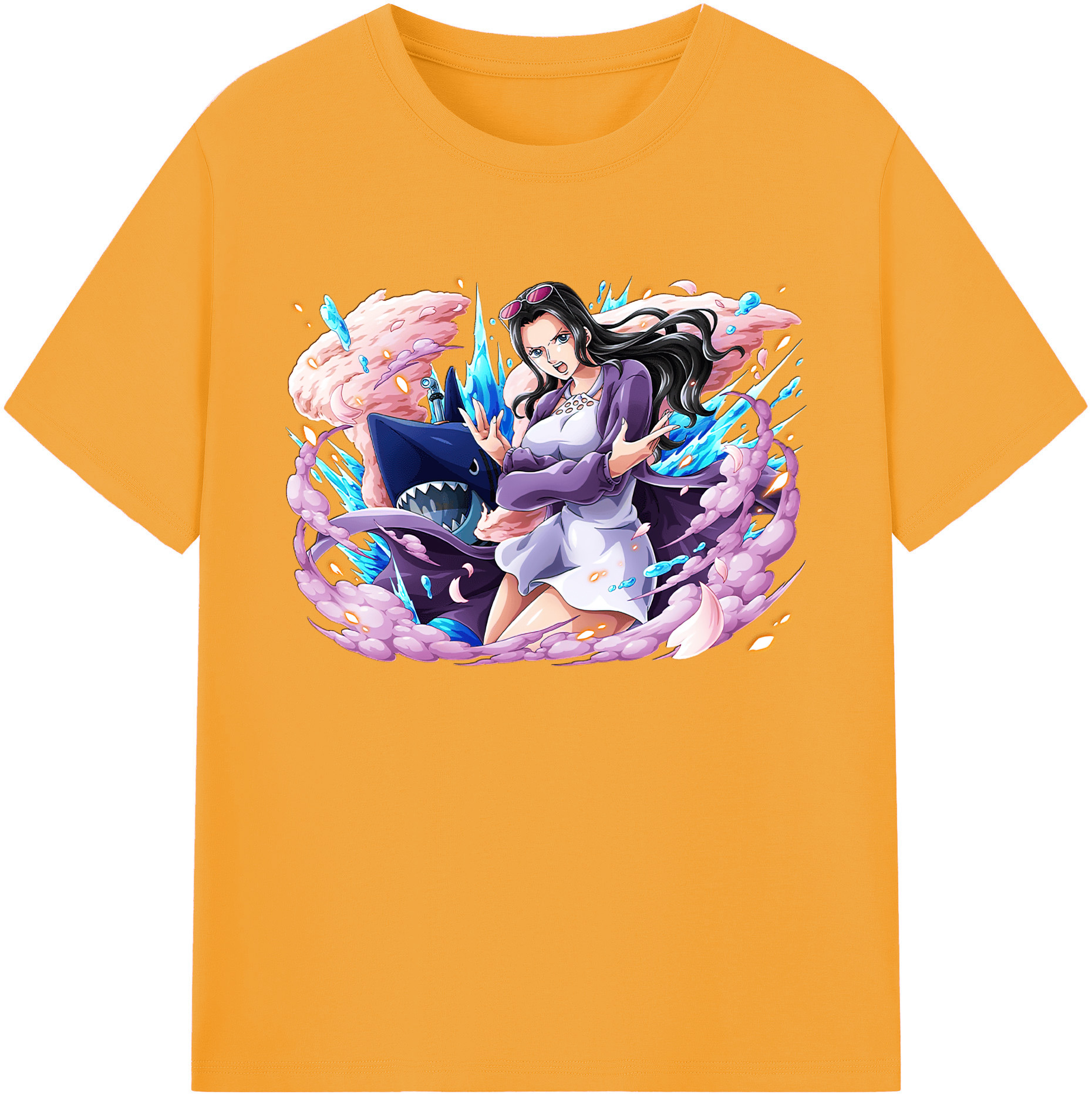 ワンピース ニコ・ロビン ONE PIECE Nico Robin 綿100％ メンズ半袖Tシャツ｜肌触りやわらか＆通気性