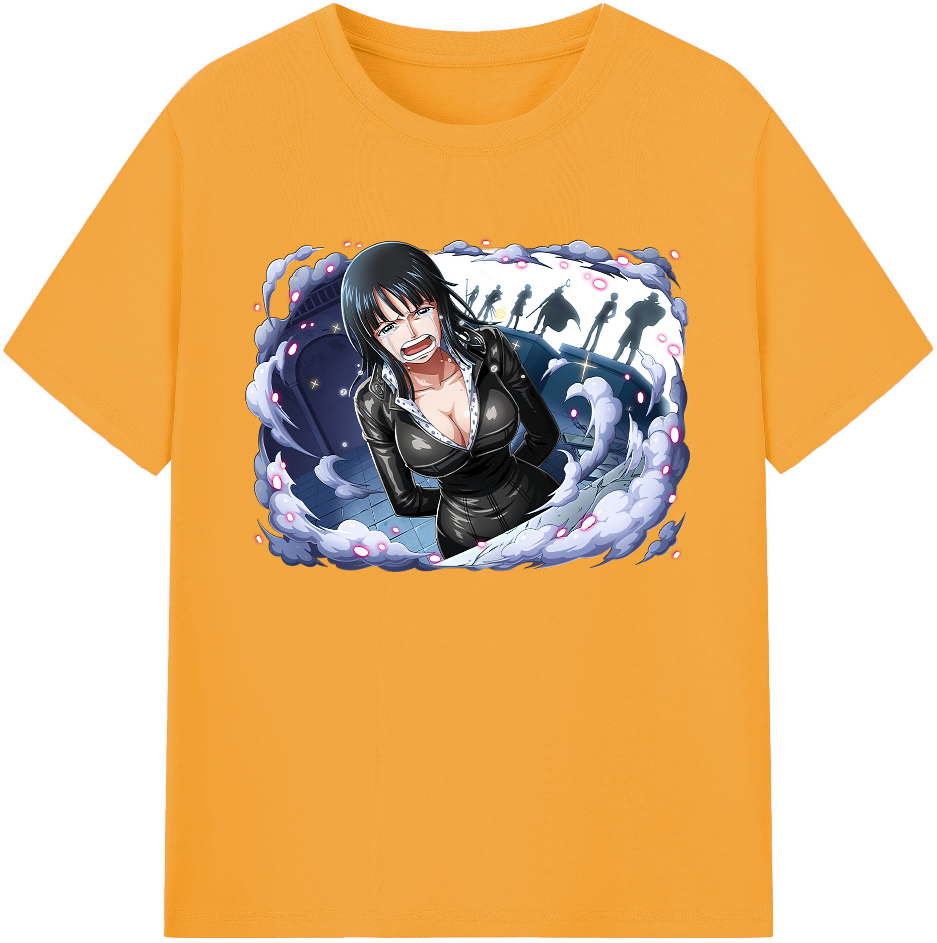 ワンピース ニコ・ロビン ONE PIECE Nico Robin 綿100％ メンズ半袖Tシャツ｜肌触りやわらか＆通気性