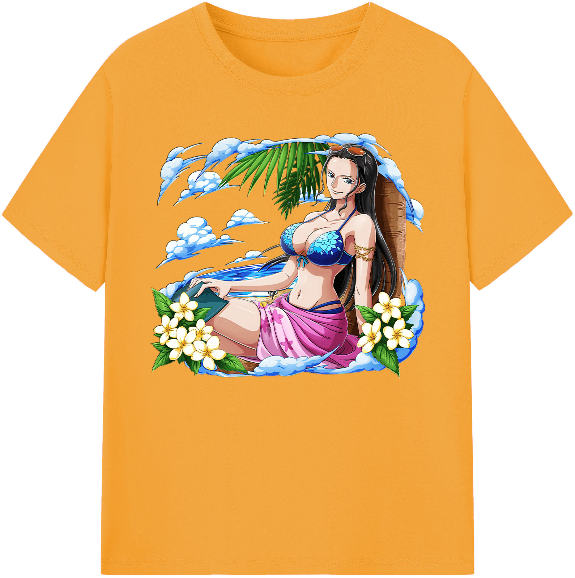 ワンピース ニコ・ロビン ONE PIECE Nico Robin 綿100％ メンズ半袖Tシャツ｜肌触りやわらか＆通気性
