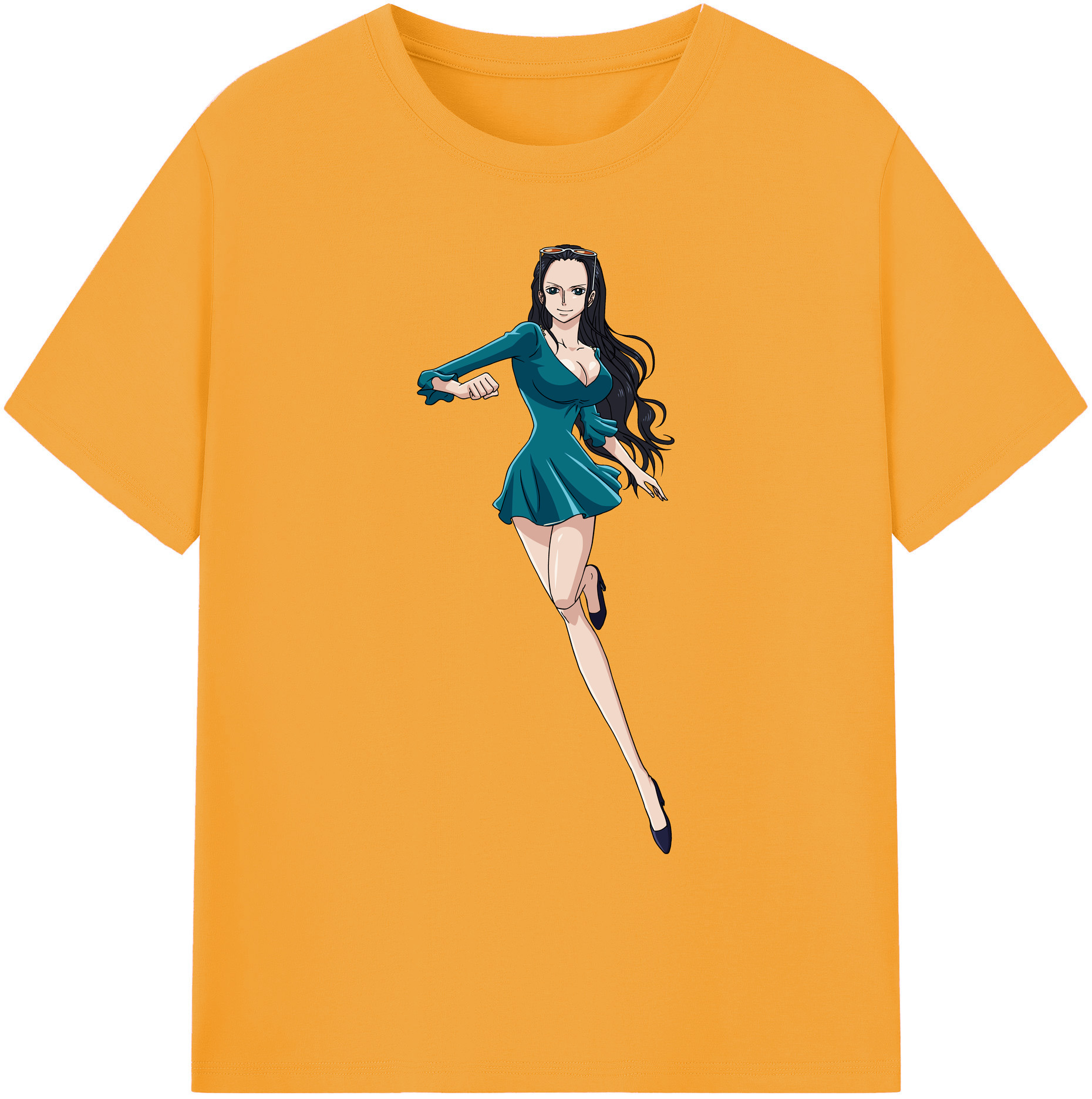 ワンピース ニコ・ロビン ONE PIECE Nico Robin 綿100％ メンズ半袖Tシャツ｜肌触りやわらか＆通気性