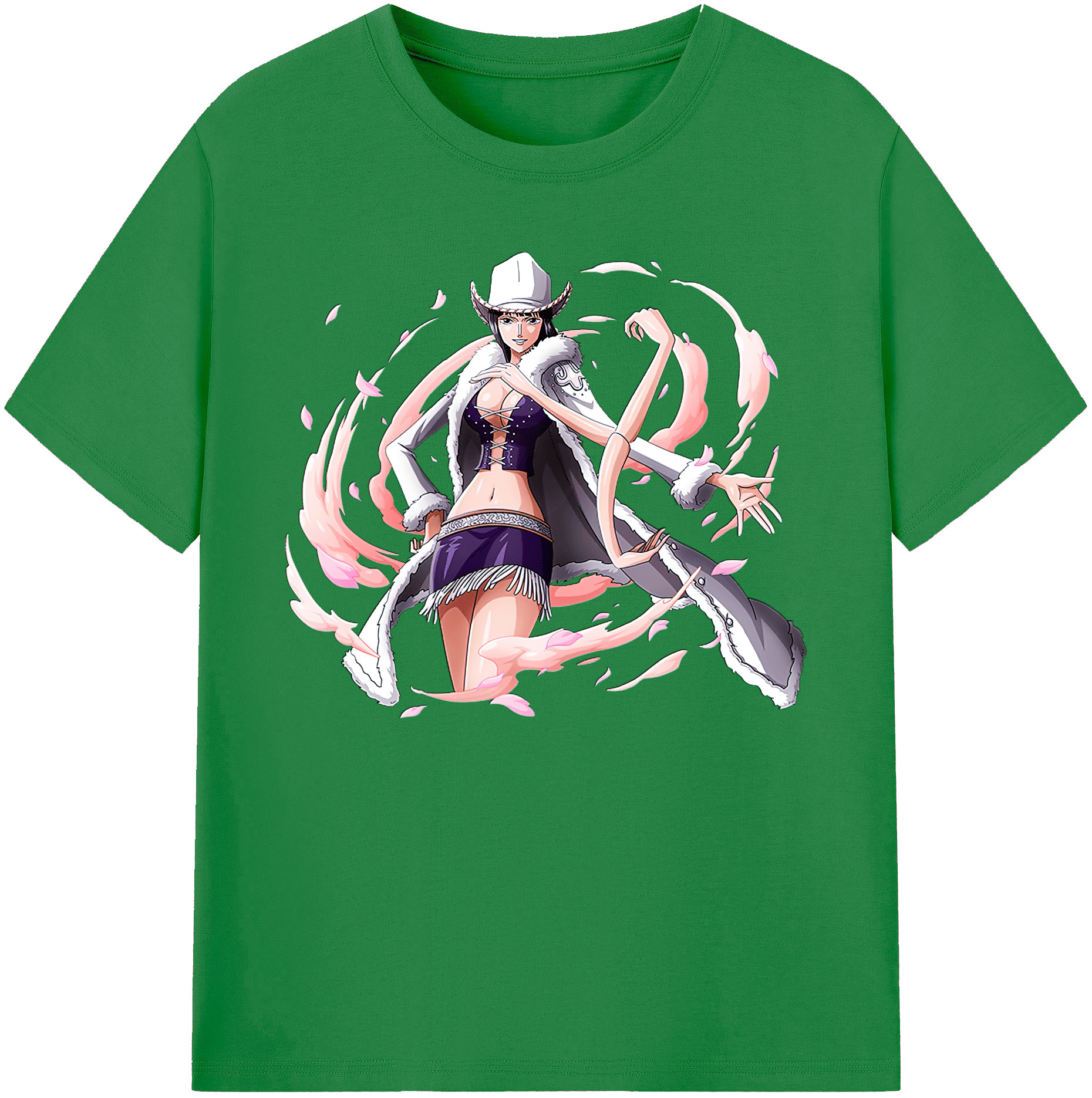 ワンピース ニコ・ロビン ONE PIECE Nico Robin 綿100％ メンズ半袖Tシャツ｜肌触りやわらか＆通気性