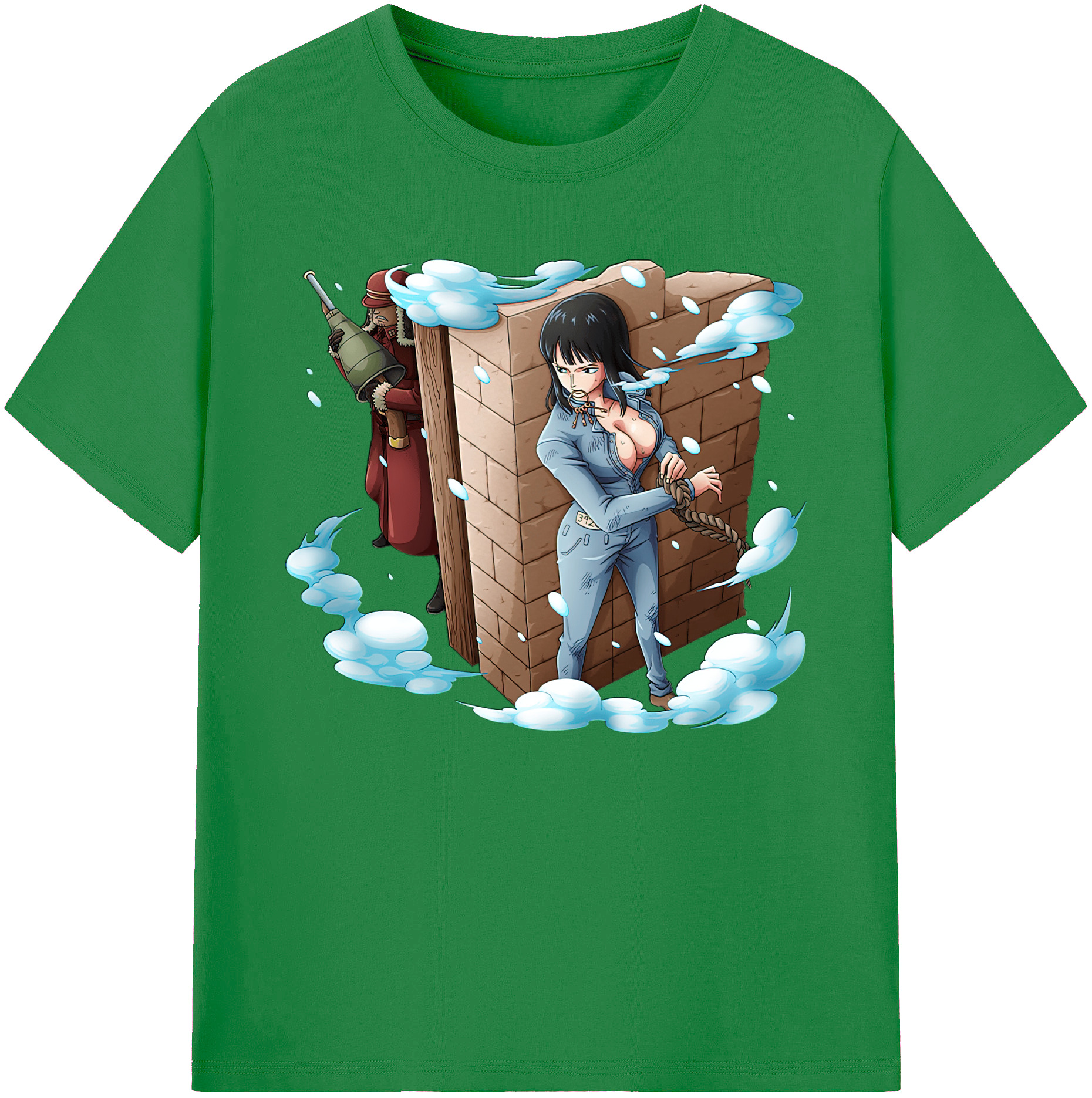 ワンピース ニコ・ロビン ONE PIECE Nico Robin 綿100％ メンズ半袖Tシャツ｜肌触りやわらか＆通気性