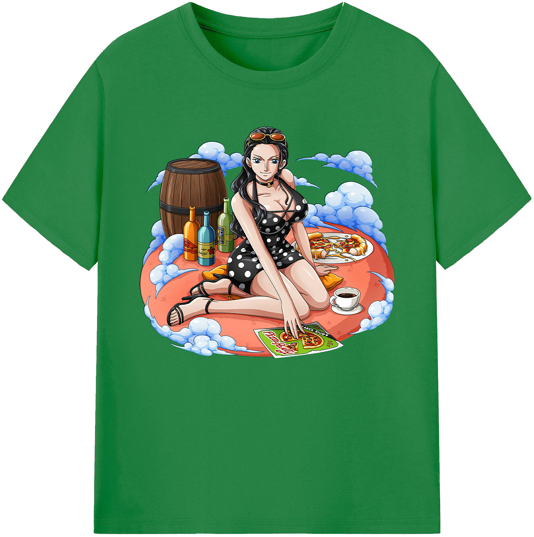 ワンピース ニコ・ロビン ONE PIECE Nico Robin 綿100％ メンズ半袖Tシャツ｜肌触りやわらか＆通気性