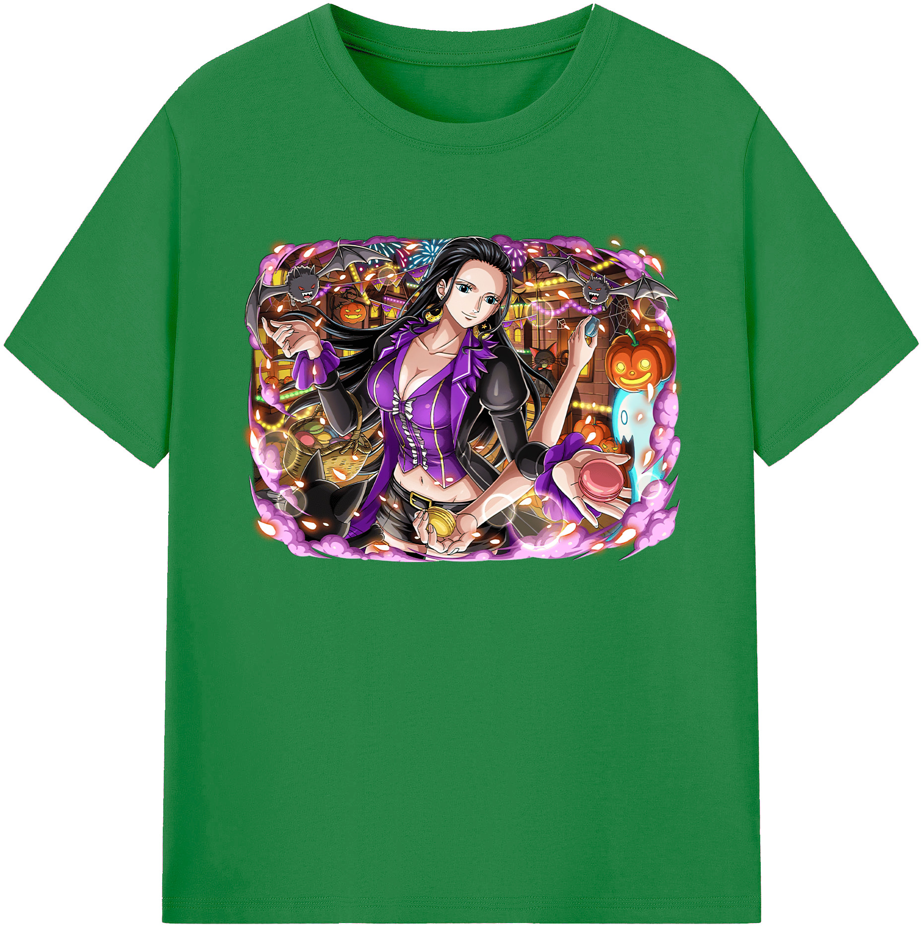 ワンピース ニコ・ロビン ONE PIECE Nico Robin 綿100％ メンズ半袖Tシャツ｜肌触りやわらか＆通気性
