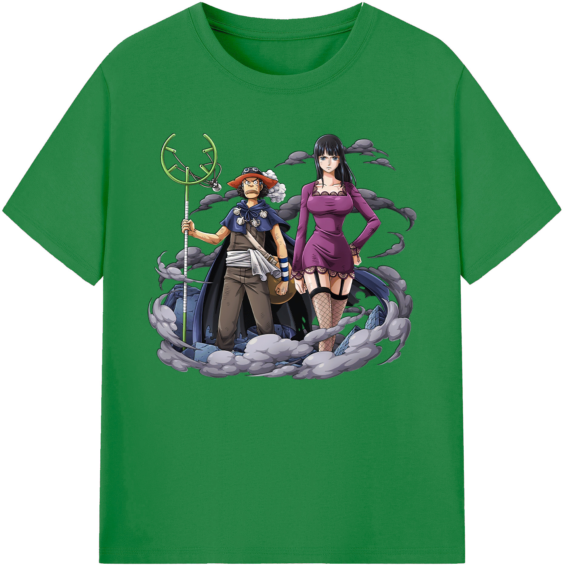 ワンピース ニコ・ロビン ONE PIECE Nico Robin 綿100％ メンズ半袖Tシャツ｜肌触りやわらか＆通気性