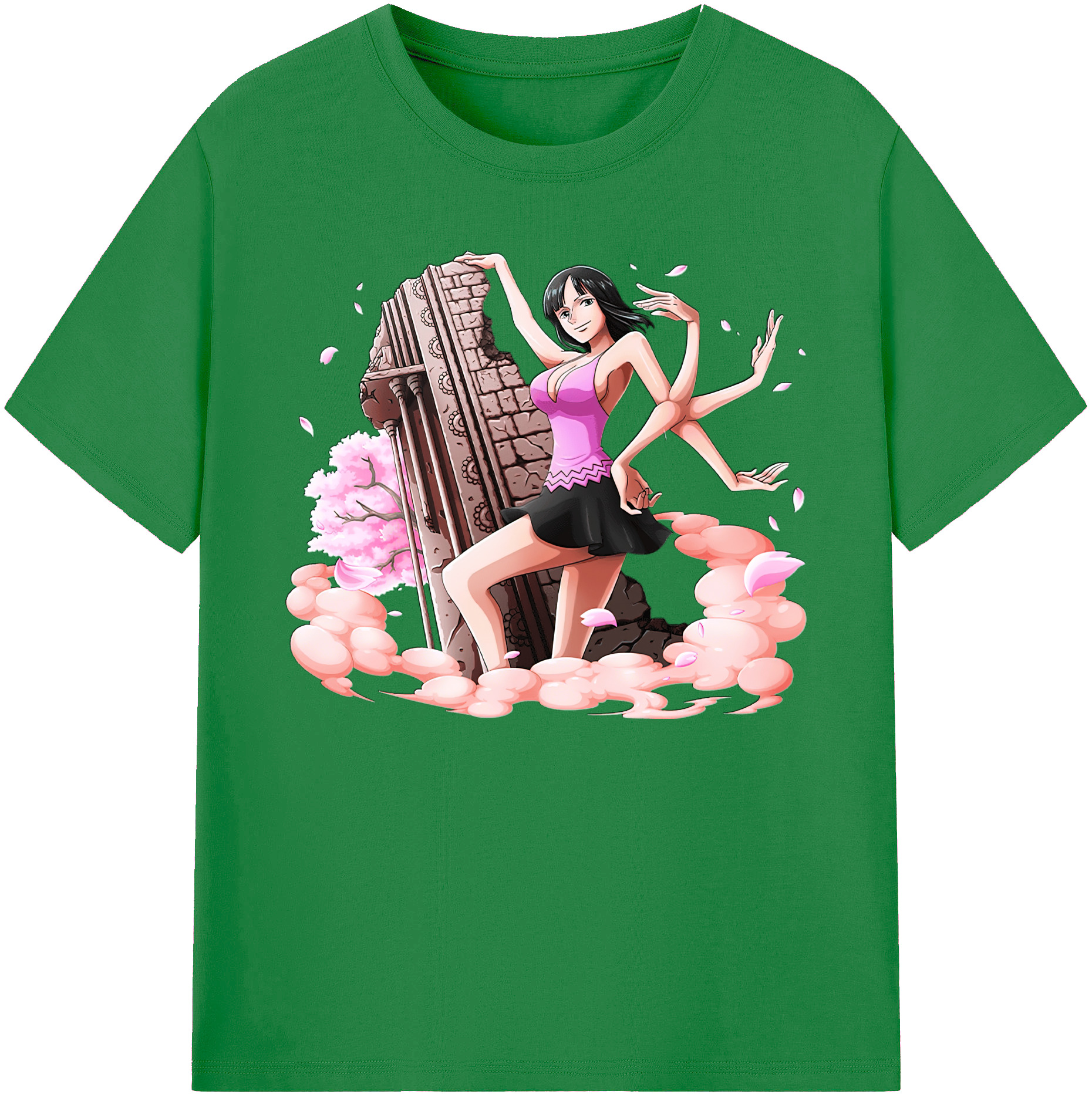ワンピース ニコ・ロビン ONE PIECE Nico Robin 綿100％ メンズ半袖Tシャツ｜肌触りやわらか＆通気性