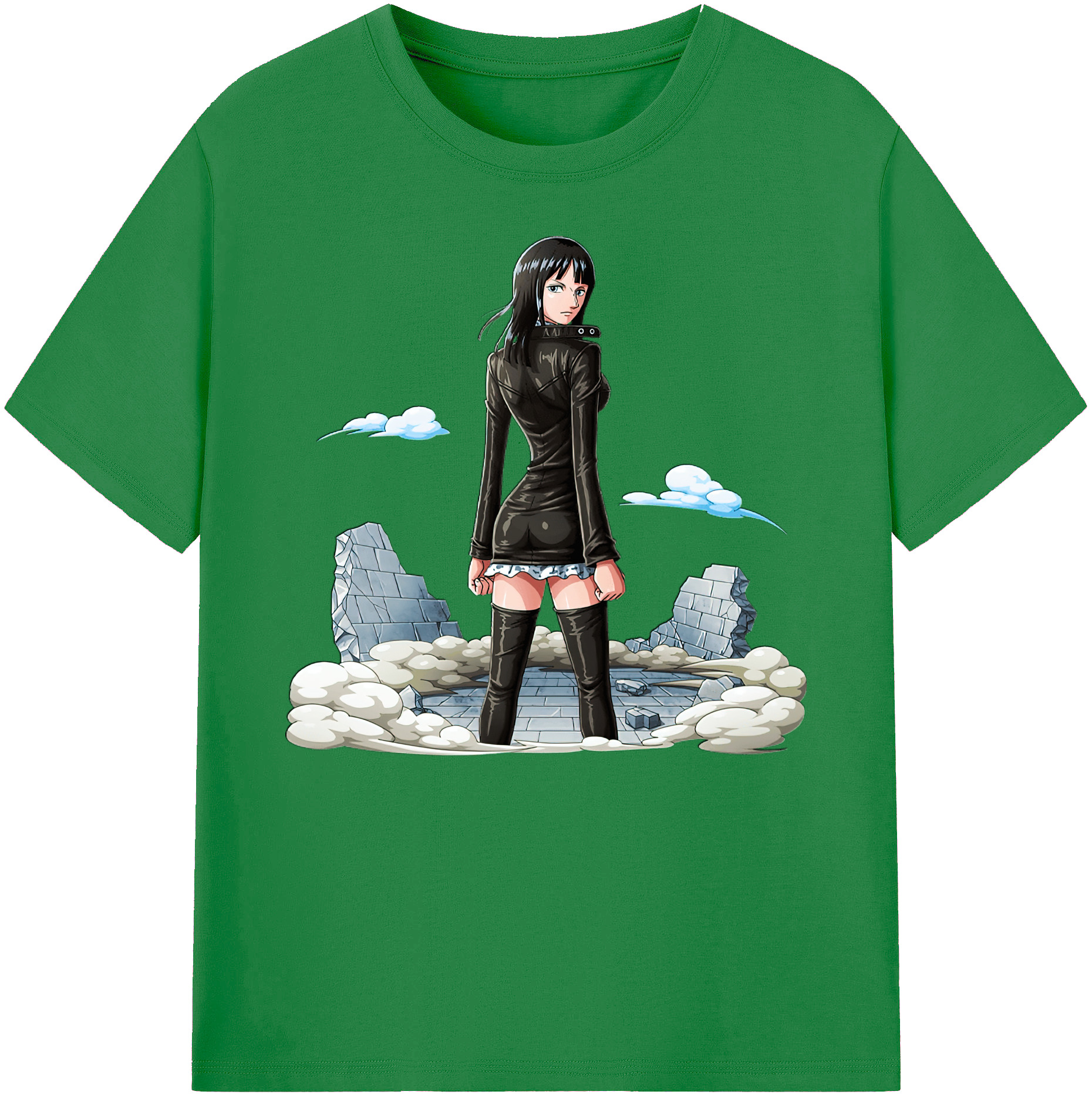 ワンピース ニコ・ロビン ONE PIECE Nico Robin 綿100％ メンズ半袖Tシャツ｜肌触りやわらか＆通気性