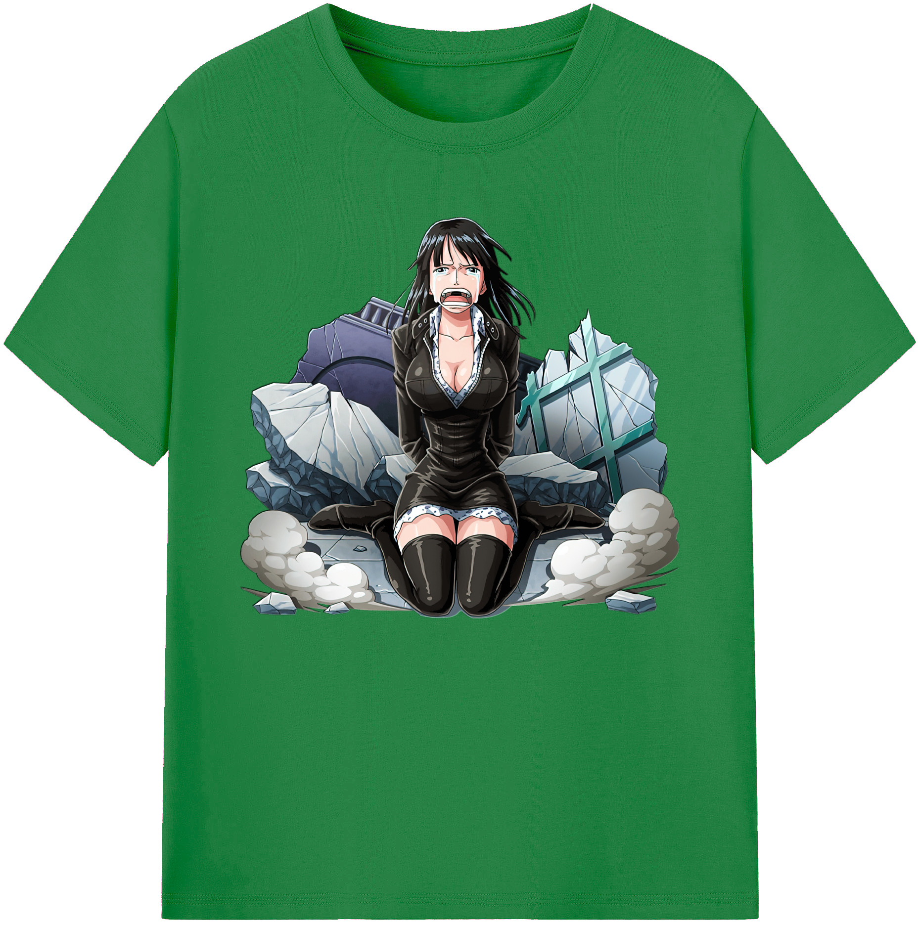 ワンピース ニコ・ロビン ONE PIECE Nico Robin 綿100％ メンズ半袖Tシャツ｜肌触りやわらか＆通気性