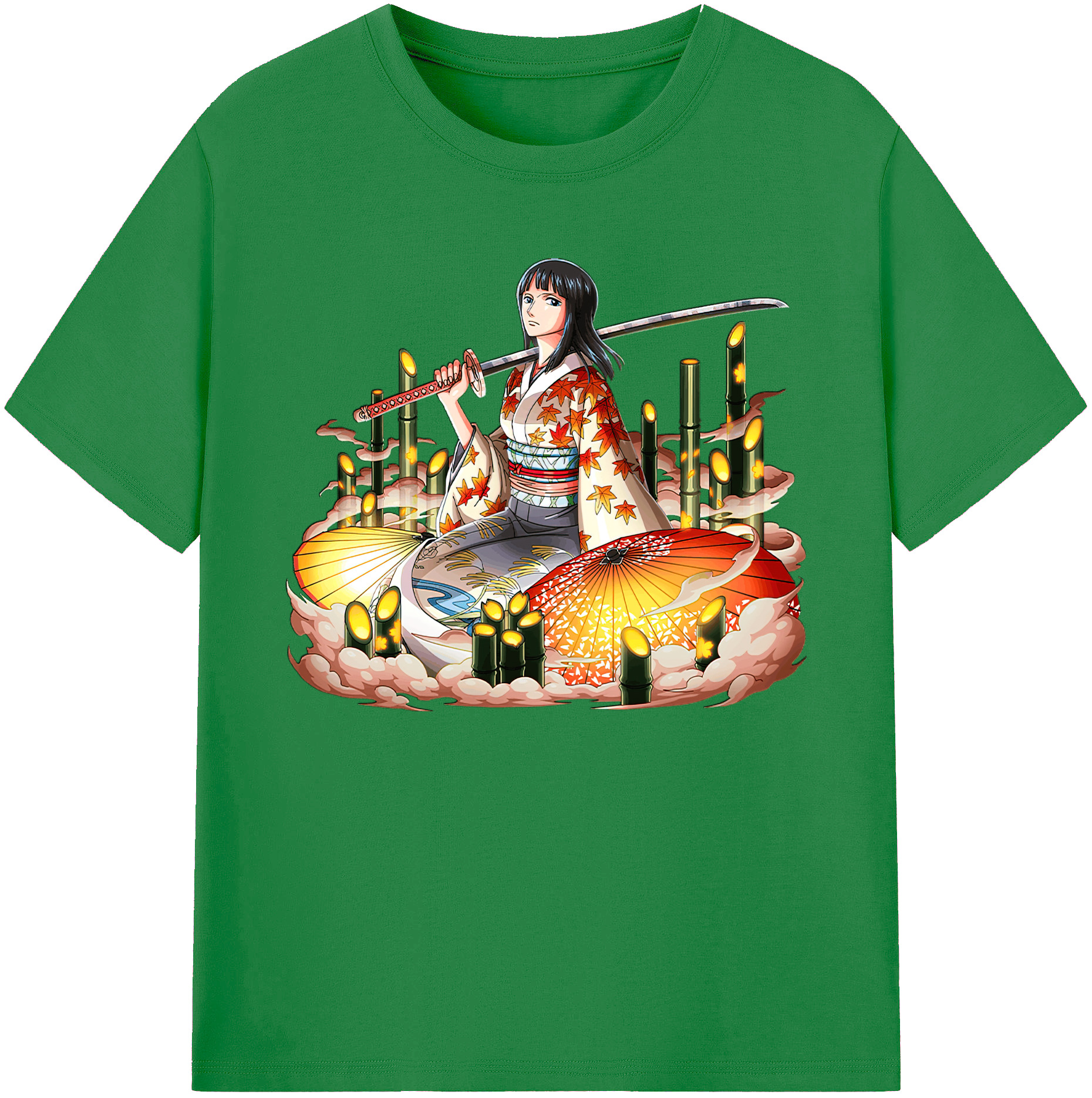 ワンピース ニコ・ロビン ONE PIECE Nico Robin 綿100％ メンズ半袖Tシャツ｜肌触りやわらか＆通気性