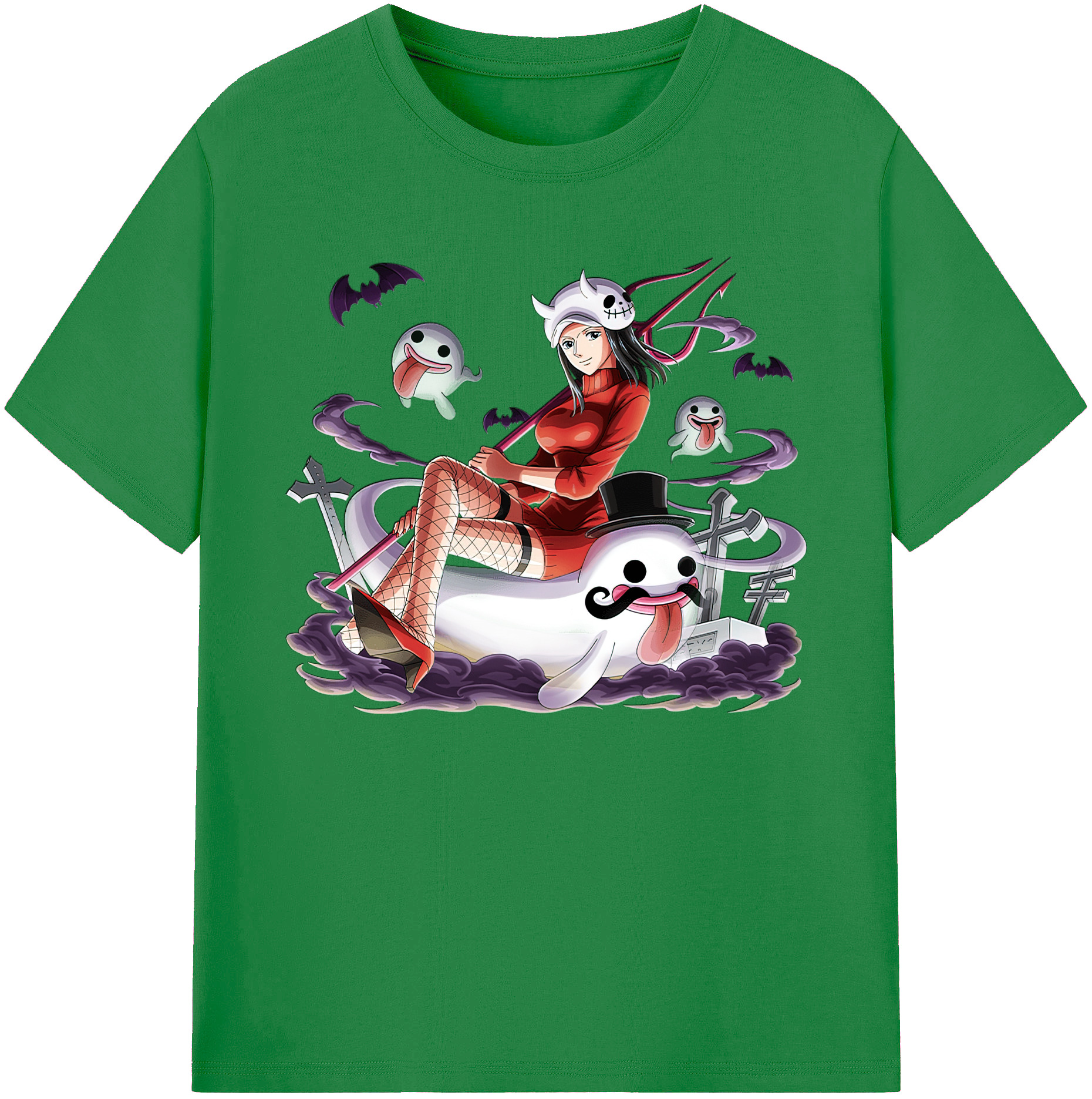 ワンピース ニコ・ロビン ONE PIECE Nico Robin 綿100％ メンズ半袖Tシャツ｜肌触りやわらか＆通気性